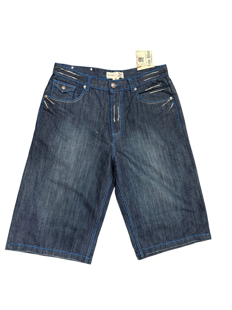 Affliction Raw Blue Wing Shorts Size US 36 / EU 52 - 2 Thumbnail