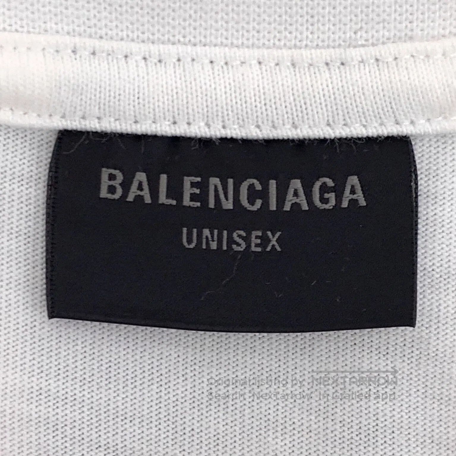 Balenciaga Balenciaga White logo lettering print cotton round neck sh Size US S / EU 44-46 / 1 - 7 Thumbnail