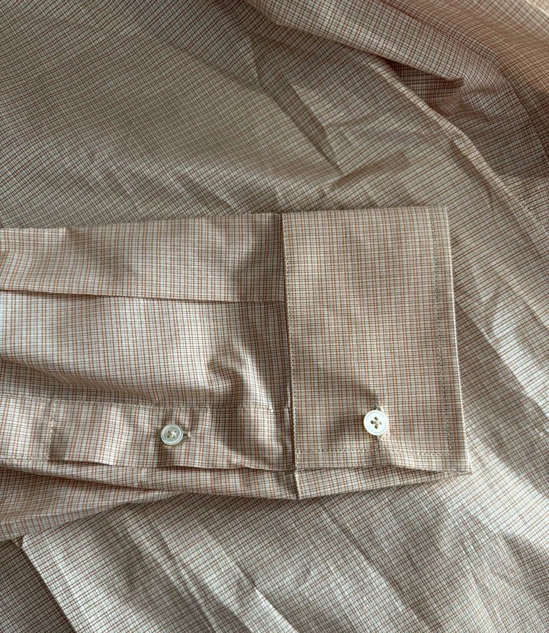 Jil Sander Jil Sander size 32 Pink fine grid pearl shirt Size 4XL / US 24-26 - 5 Thumbnail