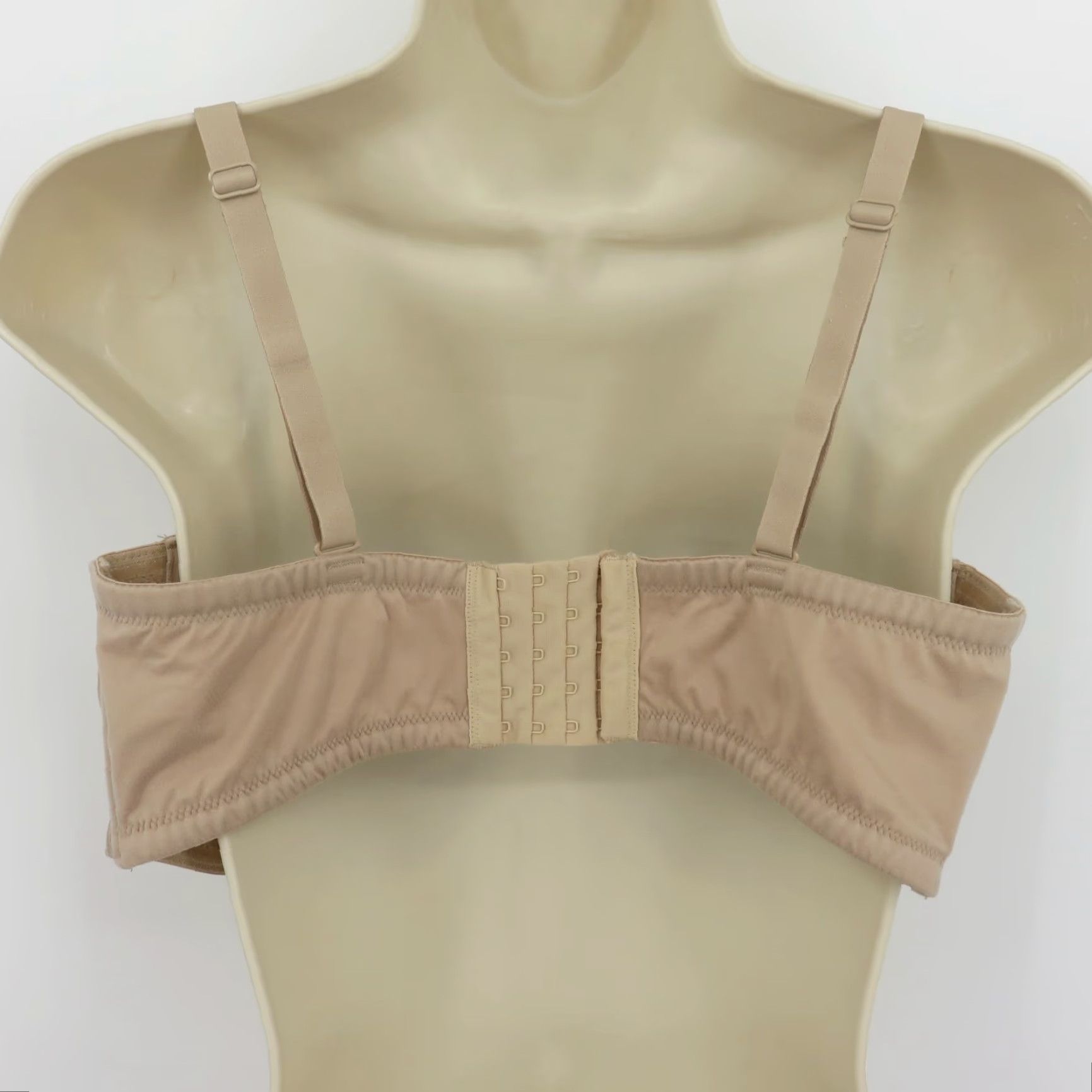 Vintage Bali Bra 38DD DFB966 Full Coverage Underwire Multiway Strapless Beige Lined Size ONE SIZE - 7 Thumbnail