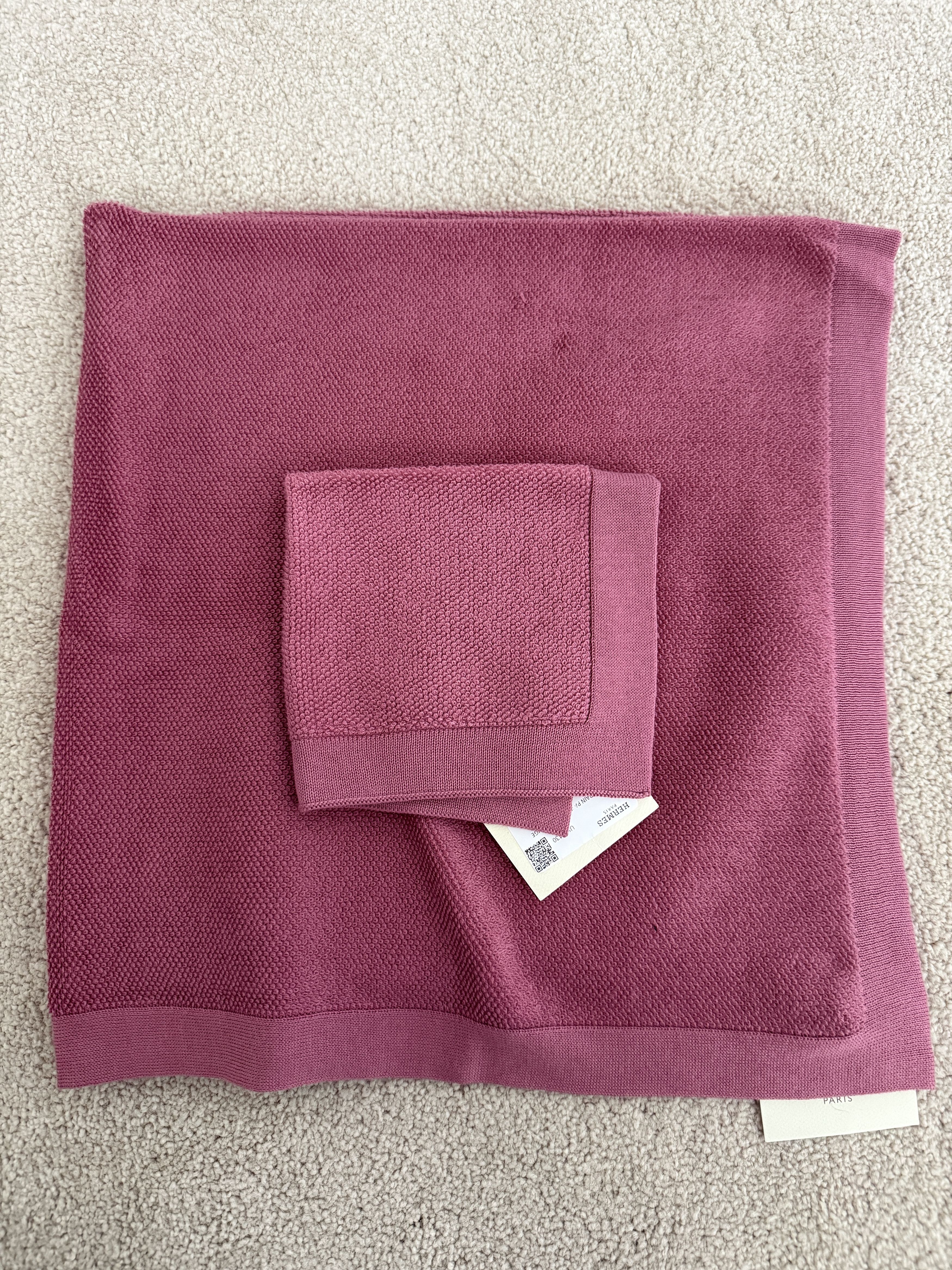 Hermes Hermes Pink Baby Towel Set - Great Holiday Gift - Sm & Med Size ONE SIZE - 6 Thumbnail