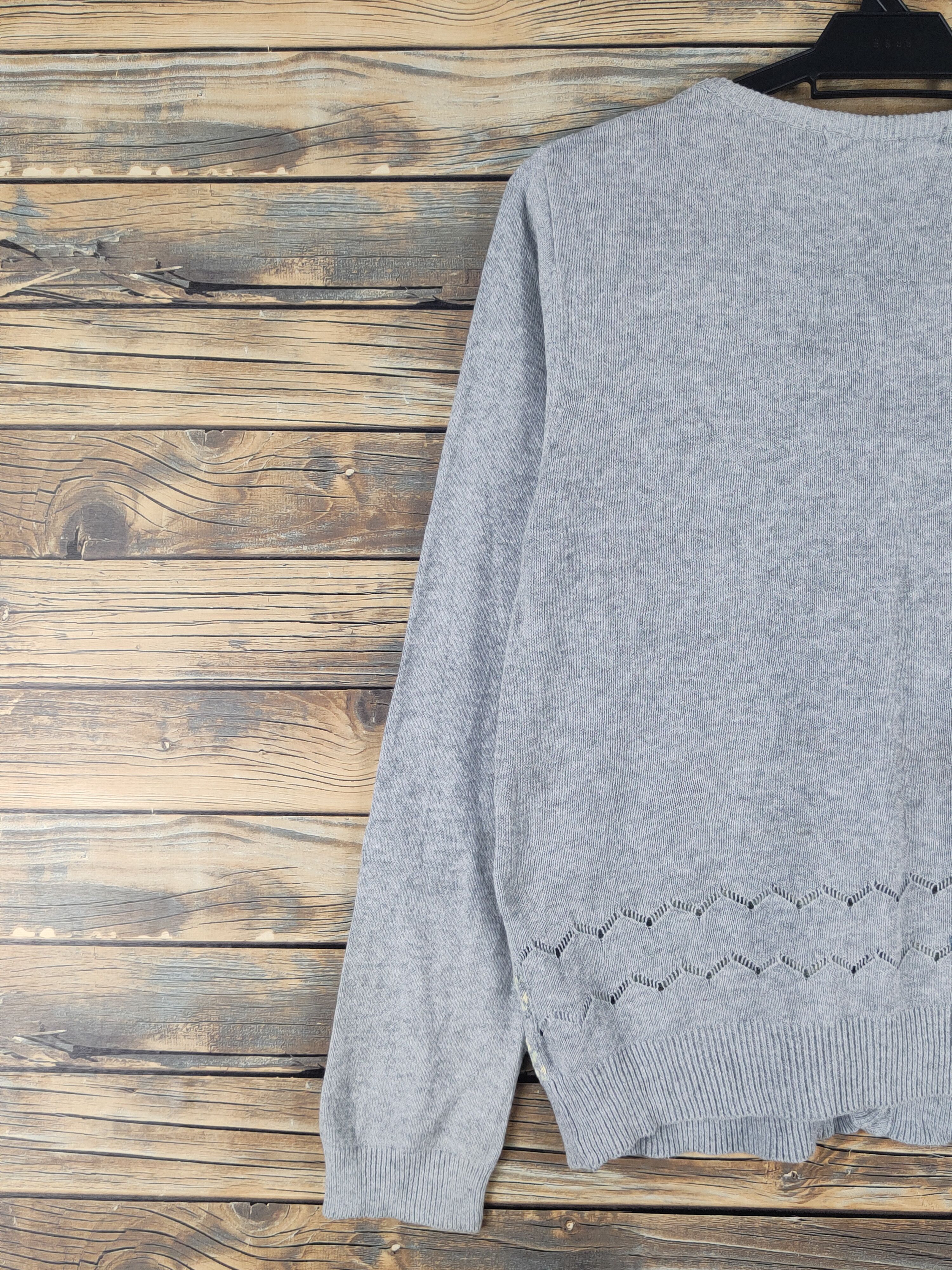 Homespun Knitwear × Japanese Brand Ehka Sopo Gray Knitwear Cardigan #W1248 Size M / US 6-8 / IT 42-44 - 8 Thumbnail