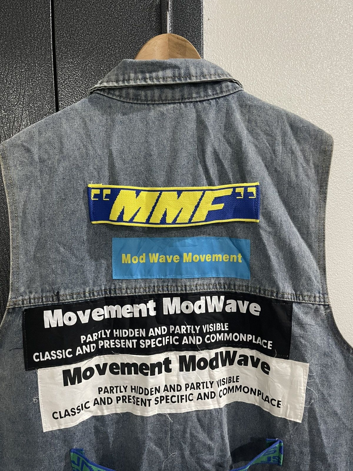 Japanese Brand MMF MOD WAVE MOVEMENT DENIM VEST Size XXL / US 16-18 / IT 52-54 - 12 Thumbnail
