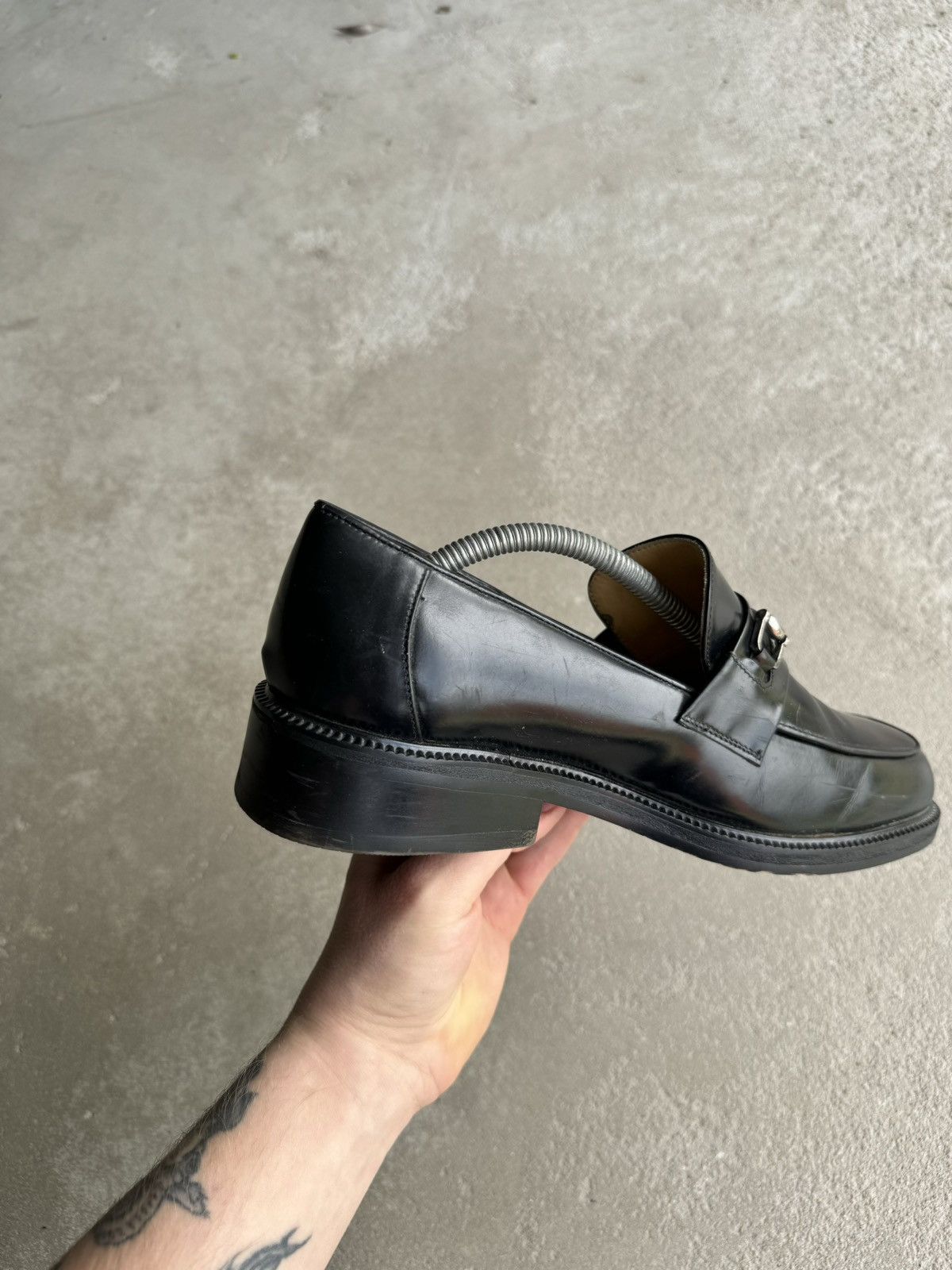 Vintage Black High Quality Leather Loafers Vintage Y2k Italy Hype Size US 8 / EU 41 - 4 Thumbnail