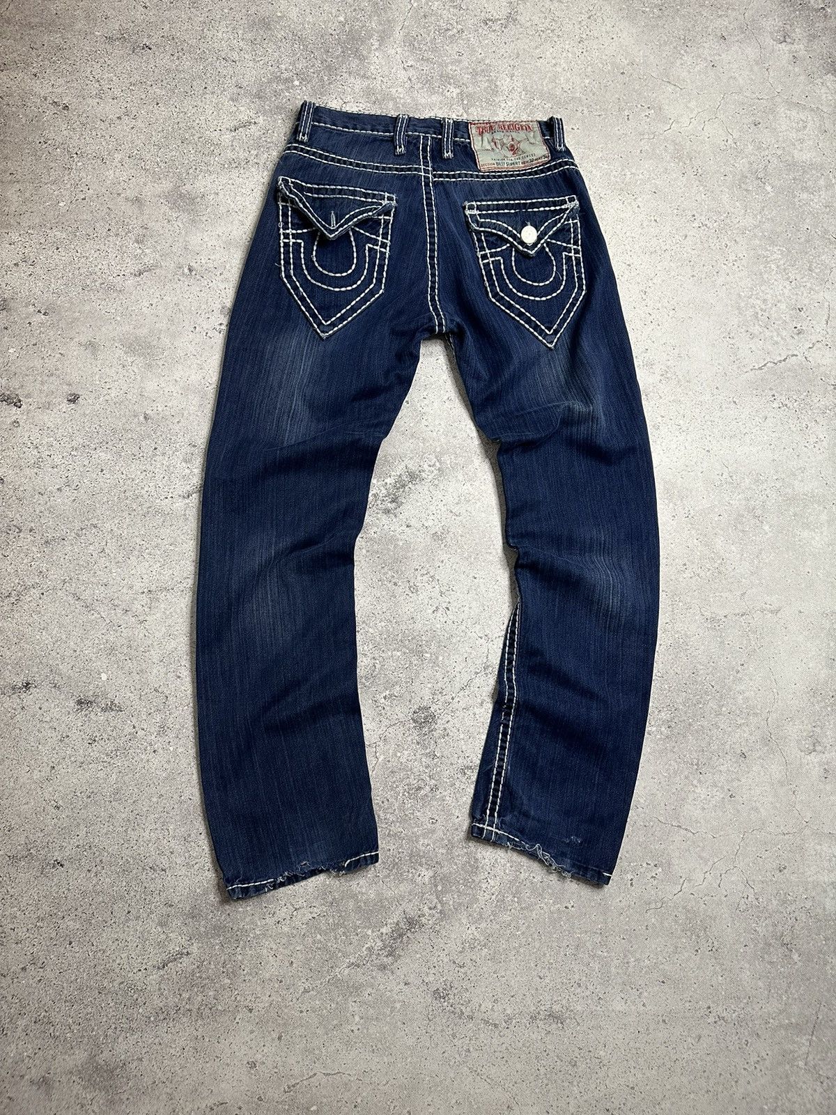 True Religion Rare Y2K True Religion Billy Super T Pocket Distressed Pants Size US 32 / EU 48 - 1 Thumbnail