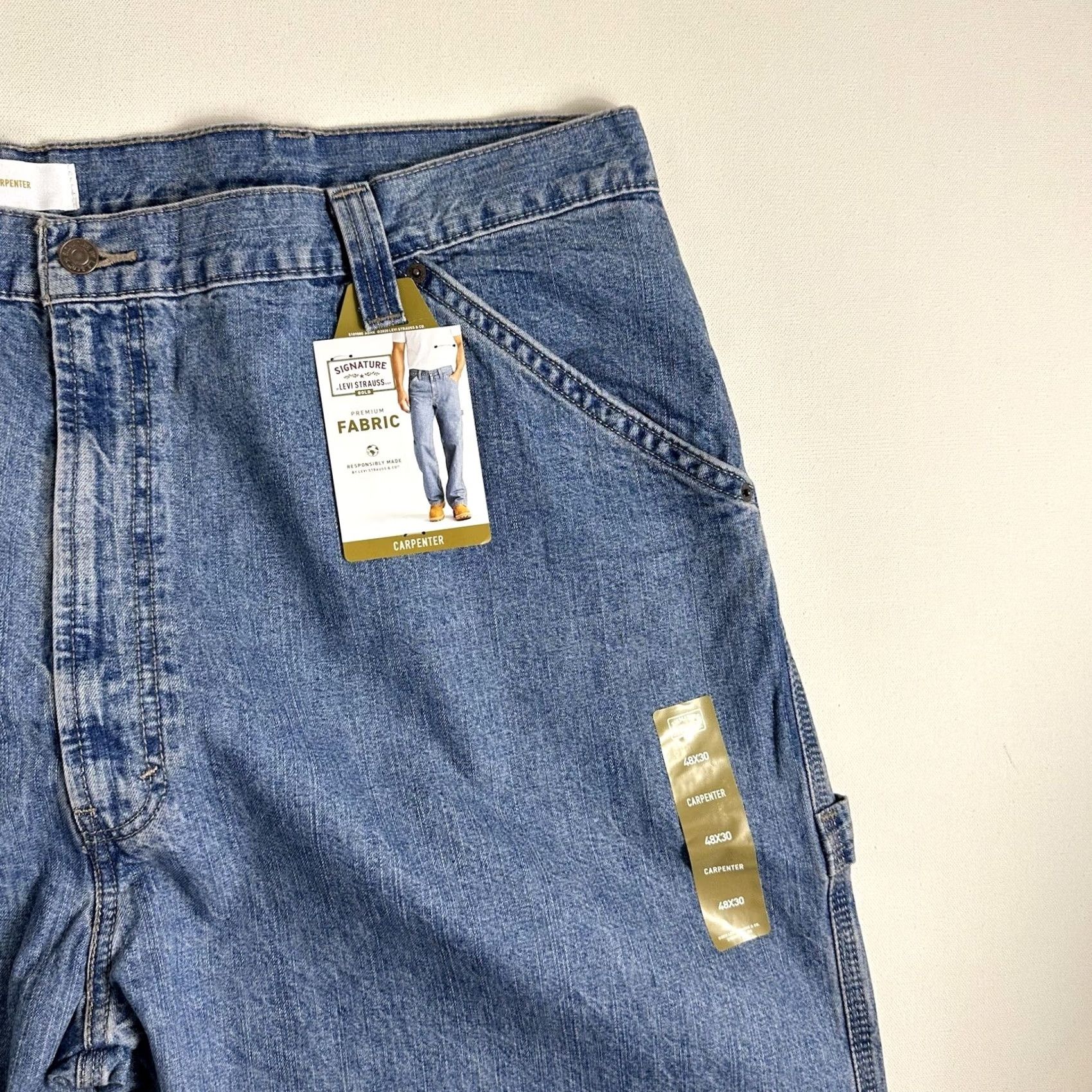 Levi's Levi's Signature Carpenter Jeans Mens 48 x 30 Denim Regular Size 48 Blue Denim Work Jeans Mens Size US 32 / EU 48 - 5 Thumbnail