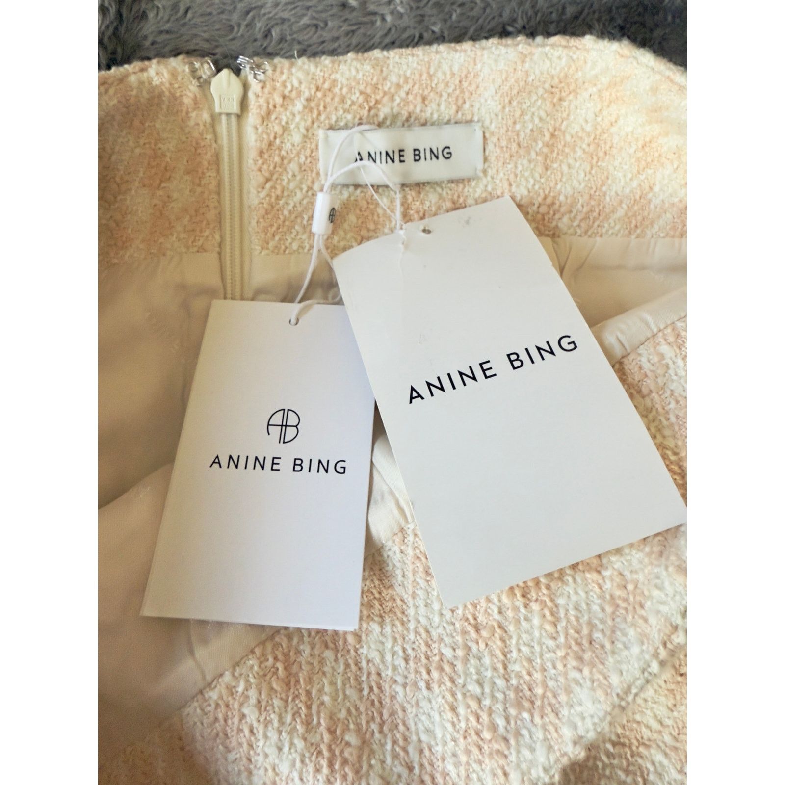 Anine Bing NWT Anine Bing Vanessa houndstooth tweed miniskirt $300 S Size 27" / US 4 / IT 40 - 7 Thumbnail