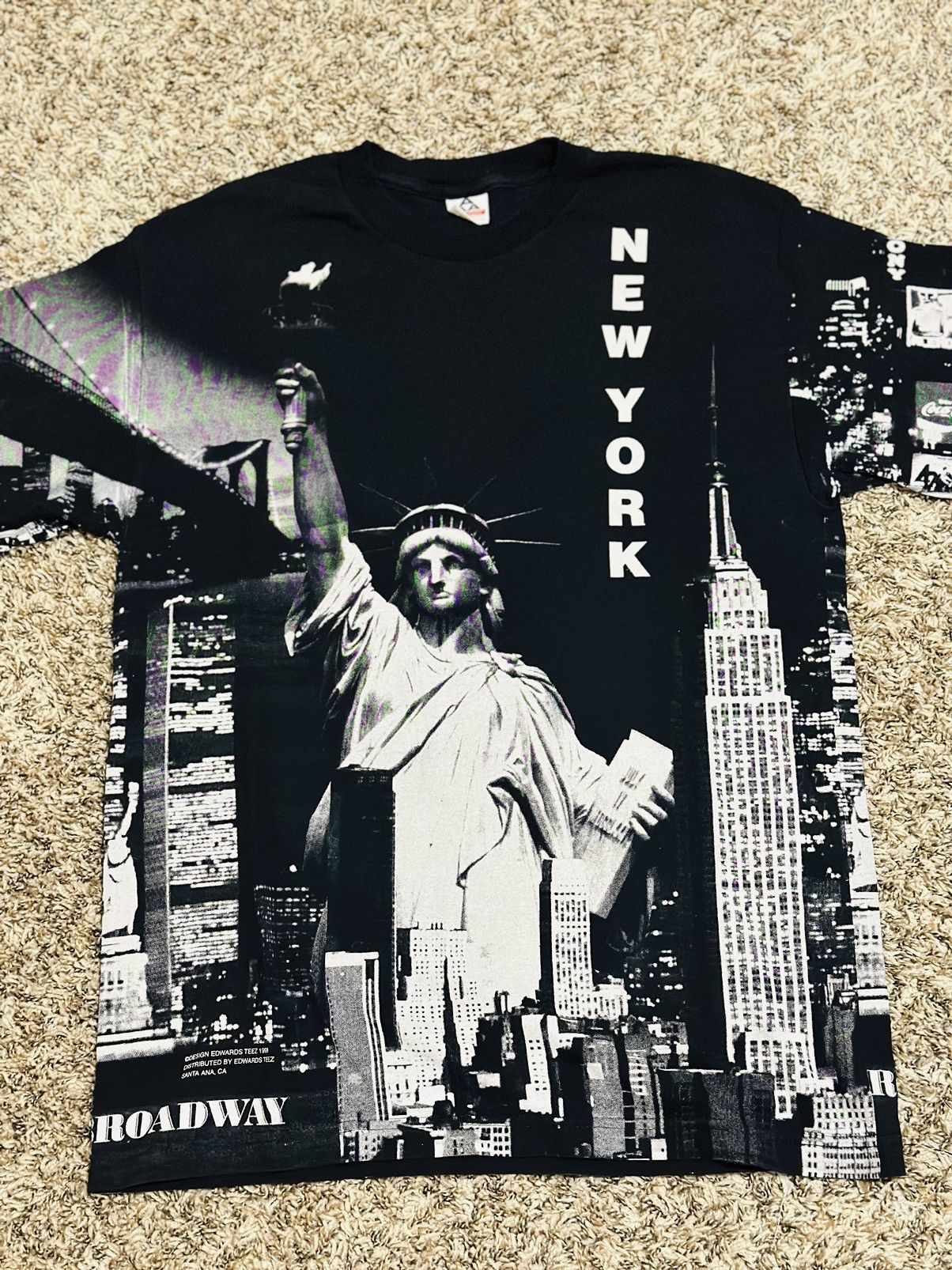 Vintage 1998 New York Statue Of Liberty AOP Size US L / EU 52-54 / 3 - 2 Thumbnail