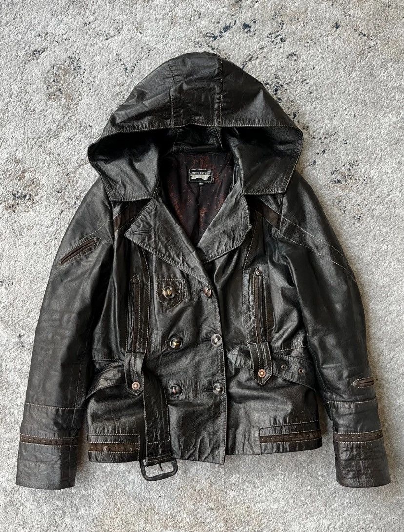Other VTG Japanese Avant Garde Type! Cropped Leather Jacket Size US M / EU 48-50 / 2 - 1 Thumbnail
