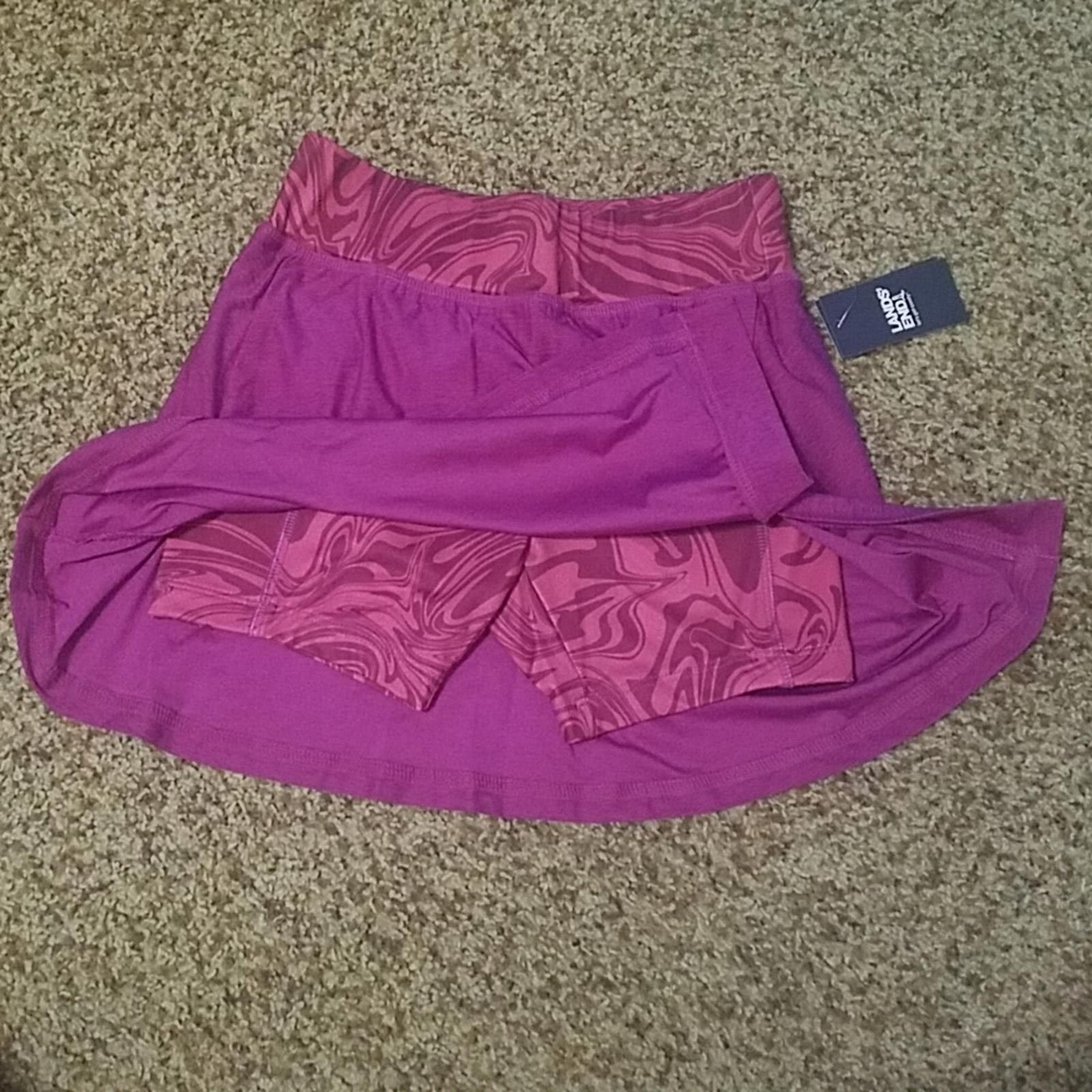 Lands' End NWT Lands End Fuchsia Plum Space Dye Skorts Medium Size 24" / US 00 / IT 34 - 2 Thumbnail