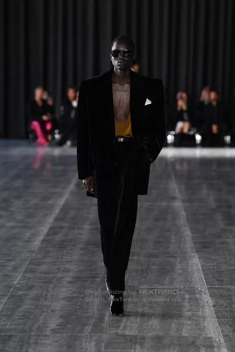 Saint Laurent Paris Saint Laurent Paris Black Stardust Sparkle Fleece Straight Size US 32 / EU 48 - 6 Thumbnail