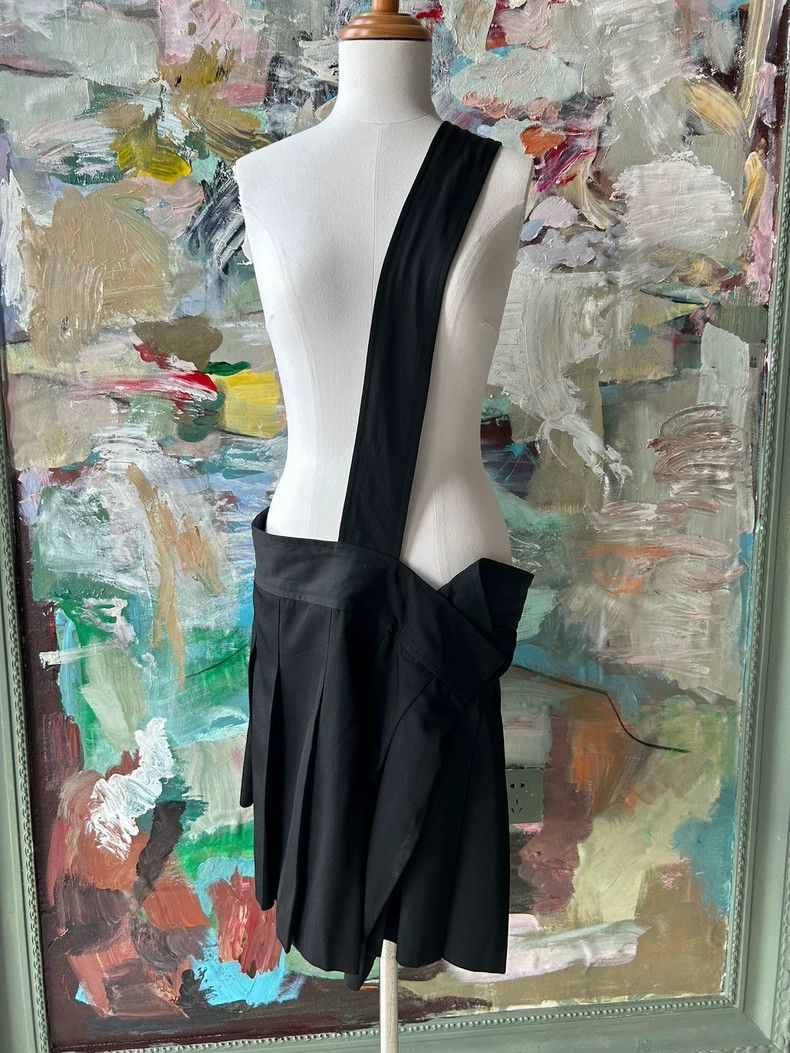 Junya Watanabe Junya Watanabe Black Suspender Pleated Skirt Size 28" / US 6 / IT 42 - 1 Thumbnail