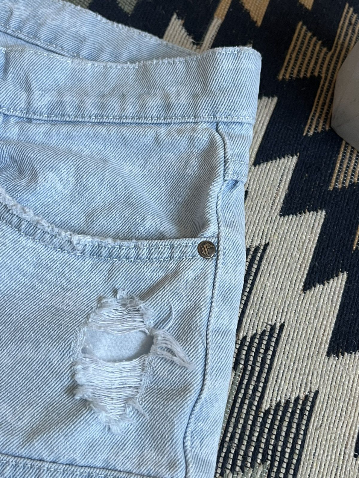 Other Vintage Karl Kani Denim Baggy Rap Shorts Size US 30 / EU 46 - 8 Thumbnail