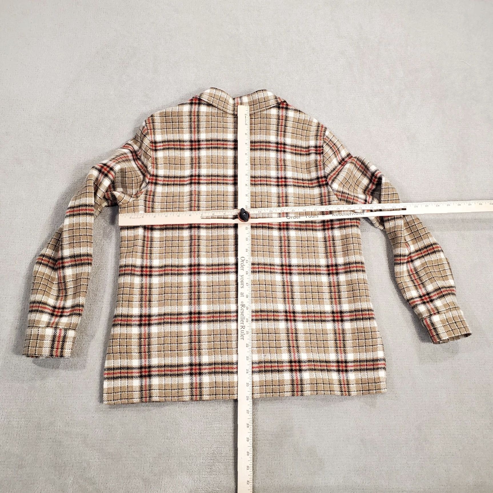 Pendleton Pendleton Jacket Shacket Womens Large Beige Wool Lined Plaid Coat Made In USA Size L / US 10 / IT 46 - 4 Thumbnail