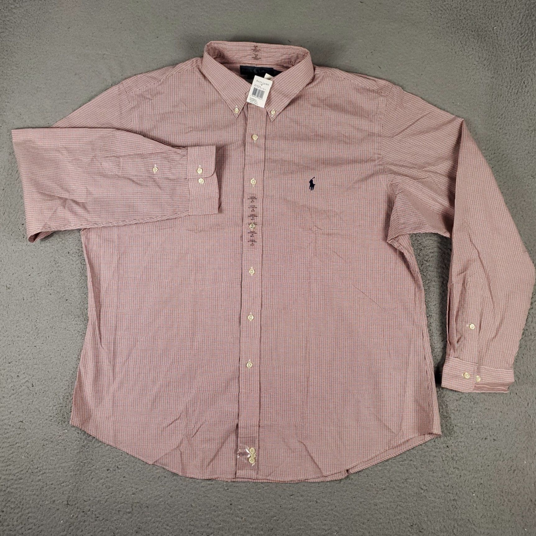 Ralph Lauren Ralph Lauren Shirt Mens 18 Custom Fit Plaid Button Up Long Sleeve Orange Blue Mens Size US XXL / EU 58 / 5 - 3 Thumbnail