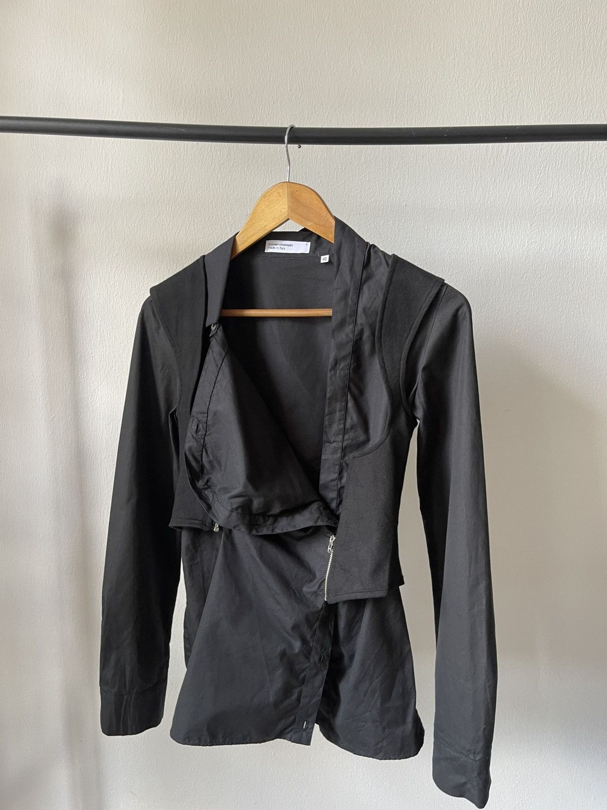 Hussein Chalayan HUSSEIN CHALAYAN 2000S BLACK ASYMMETRICAL AVANT GARDE ZIPPER Size S / US 4 / IT 40 - 9 Thumbnail