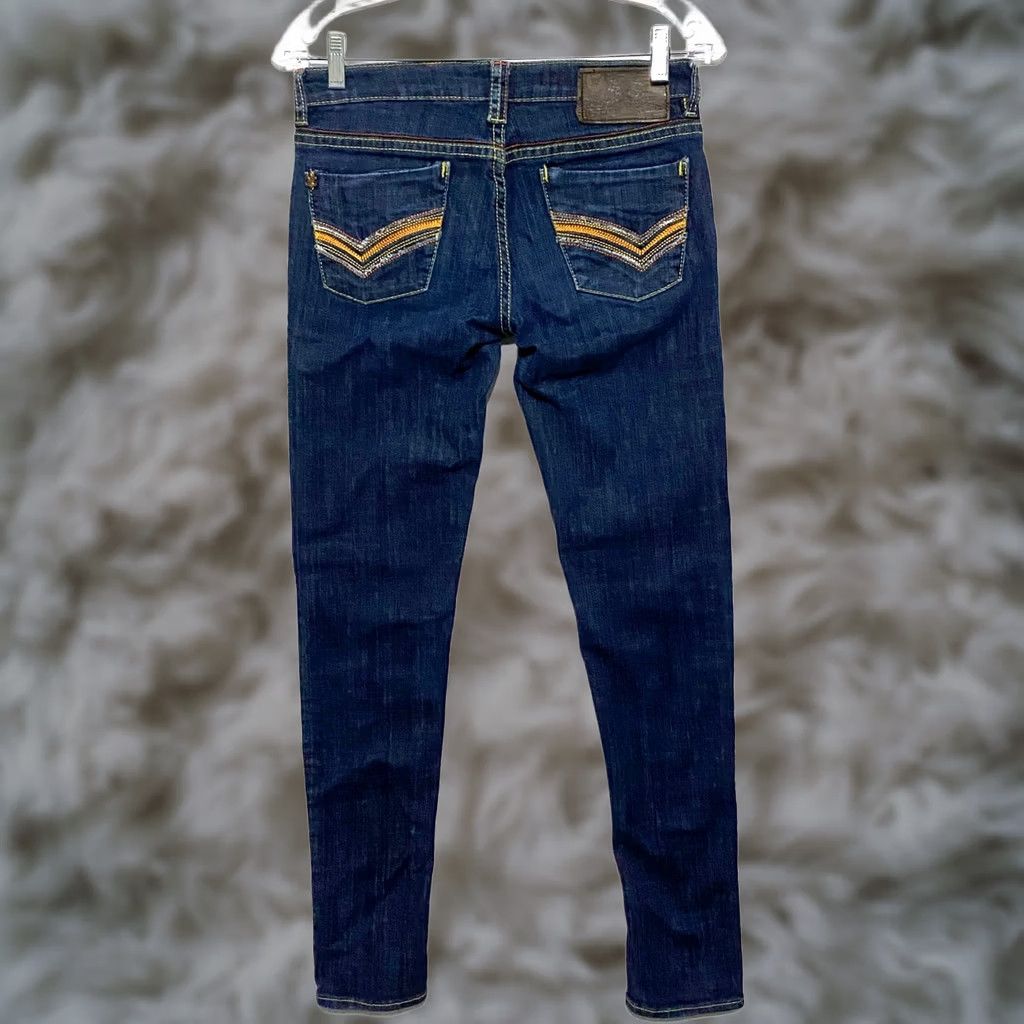 Pepe Jeans VINTAGE Pepe Jeans London 1973 Womens Jeans High-Embroidered Thick Stitch Pockets Y2K Blue 27 Pants Womens Size 27" / US 4 / IT 40 - 1 Thumbnail