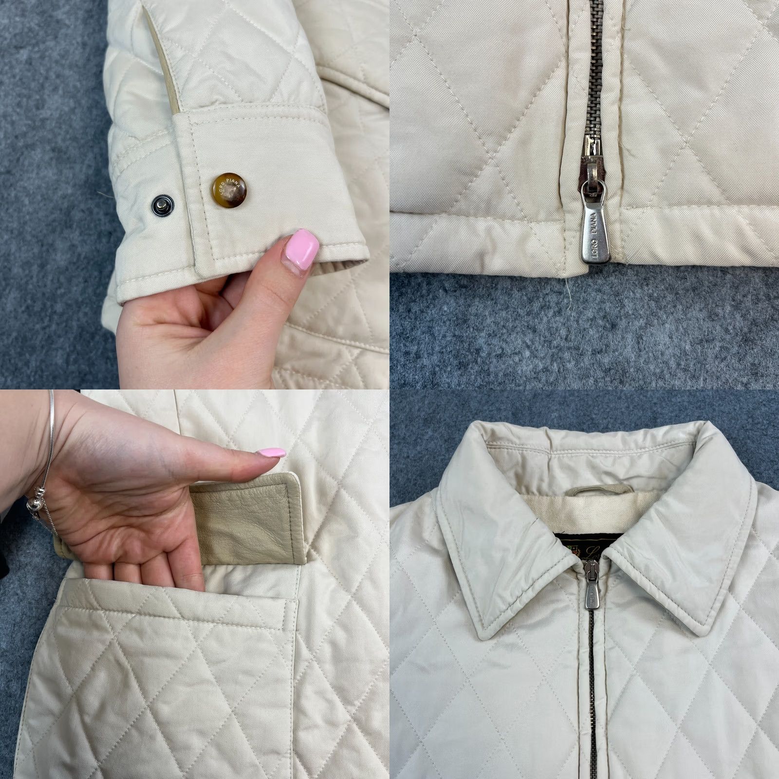 Loro Piana Loro Piana Womens Quilted Jacket Cream 44 UK 10 Italy Made Storm System Twenty K Jacket Womens Regular Cream Beige Pockets Size L / US 10 / IT 46 - 8 Thumbnail