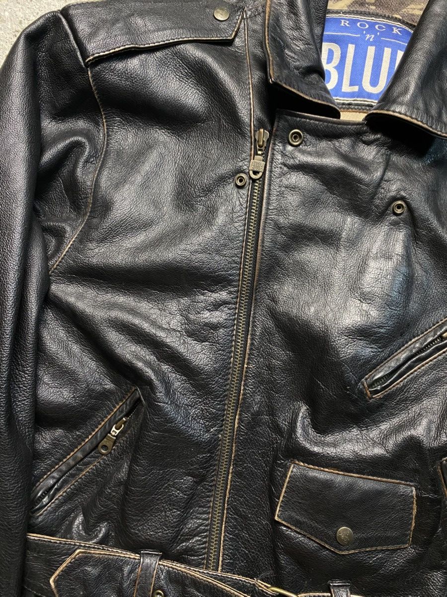 Other Leather jacket bomber avant garde archive rock n blue black Size US M / EU 48-50 / 2 - 21 Thumbnail