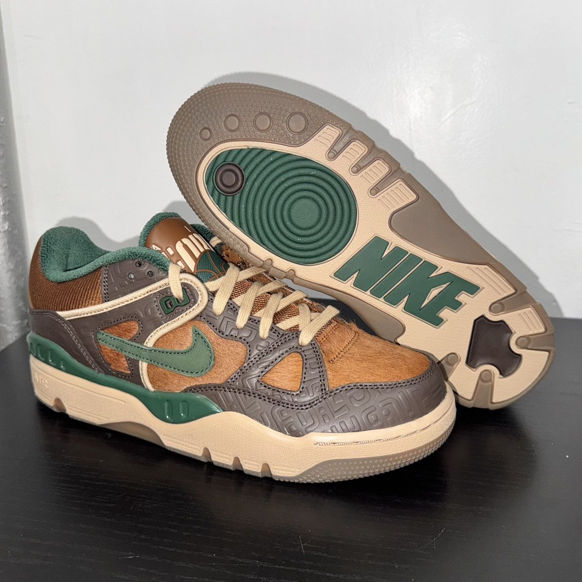 Nigo × Nike NIKE X NIGO AIR FORCE 3 LOW BAROQUE BROWN FIR HQ0260-201 Size US 10 / EU 43 - 3 Thumbnail