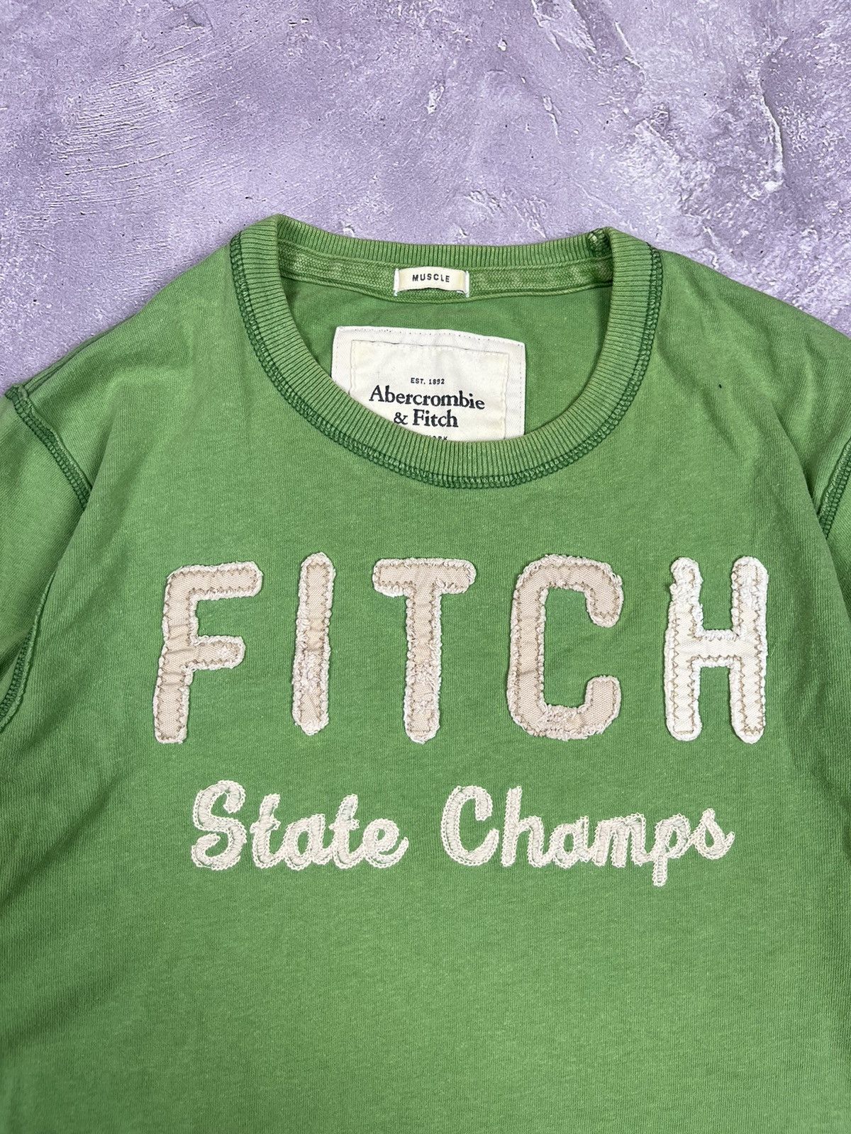 Abercrombie & Fitch Vintage Abercrombie & Fitch Faded Green Long Sleeve T-Shirt Size US S / EU 44-46 / 1 - 4 Thumbnail