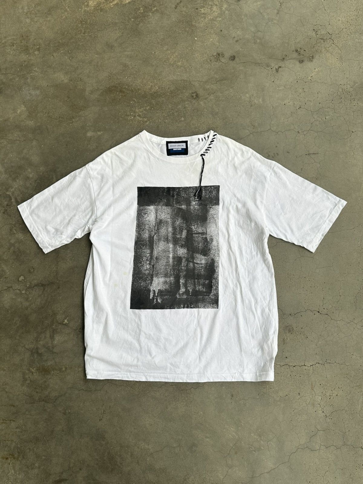 Maison Margiela Maison Special Abstract Hand-Printed Oversized Stitched Tee Size US M / EU 48-50 / 2 - 5 Thumbnail