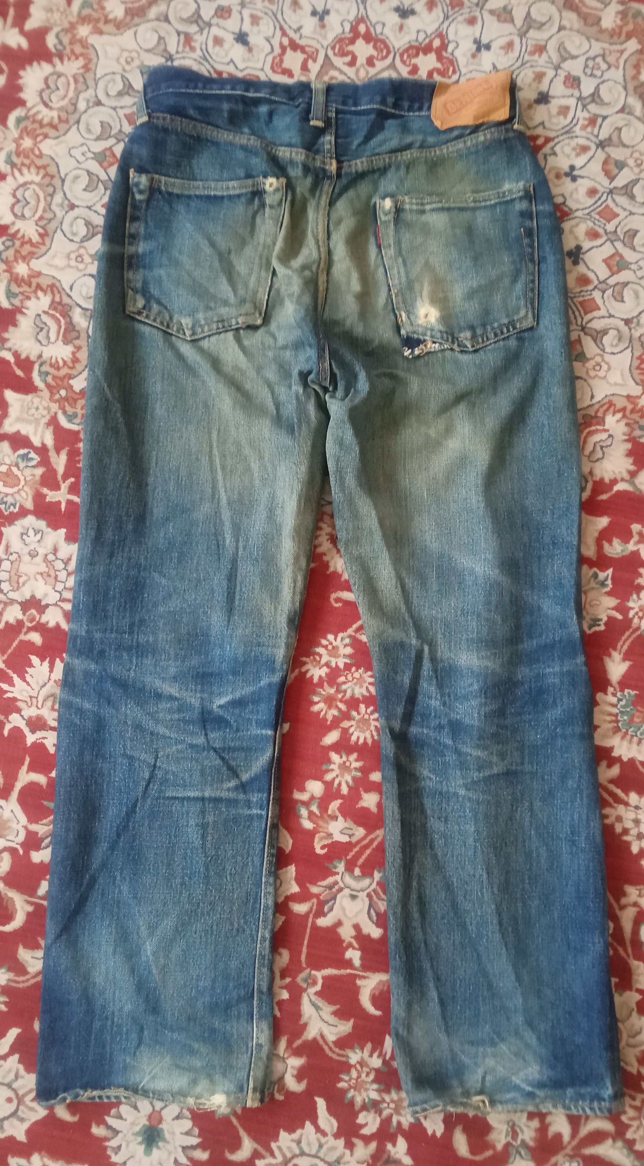 Denime Vintage Denime Selvedge Distressed Jeans Size US 31 - 2 Thumbnail
