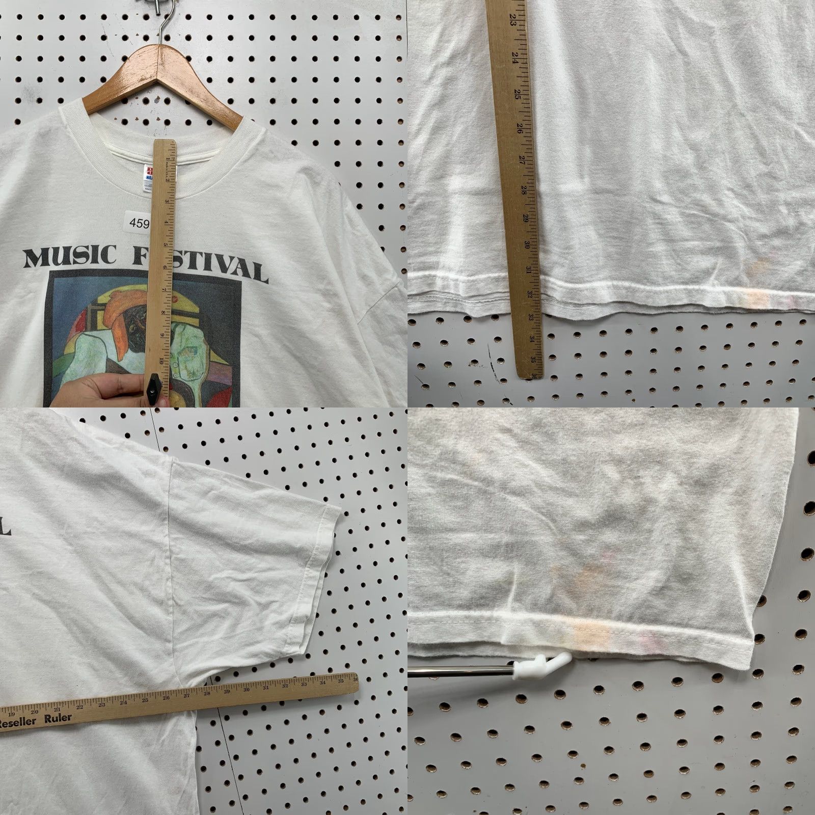 Hanes VINTAGE Beale St Memphis Music Festival Shirt Mens 3XL White Hanes Crew Neck T-Shirt Art Music Size US XXL / EU 58 / 5 - 8 Thumbnail