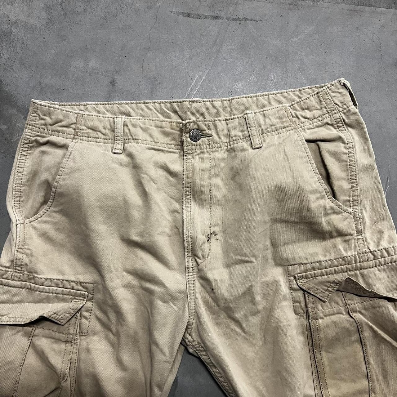 Japanese Brand × Vintage Vintage Y2K/2000s Baggy Khaki Cargo Pants! Size US 34 / EU 50 - 4 Thumbnail