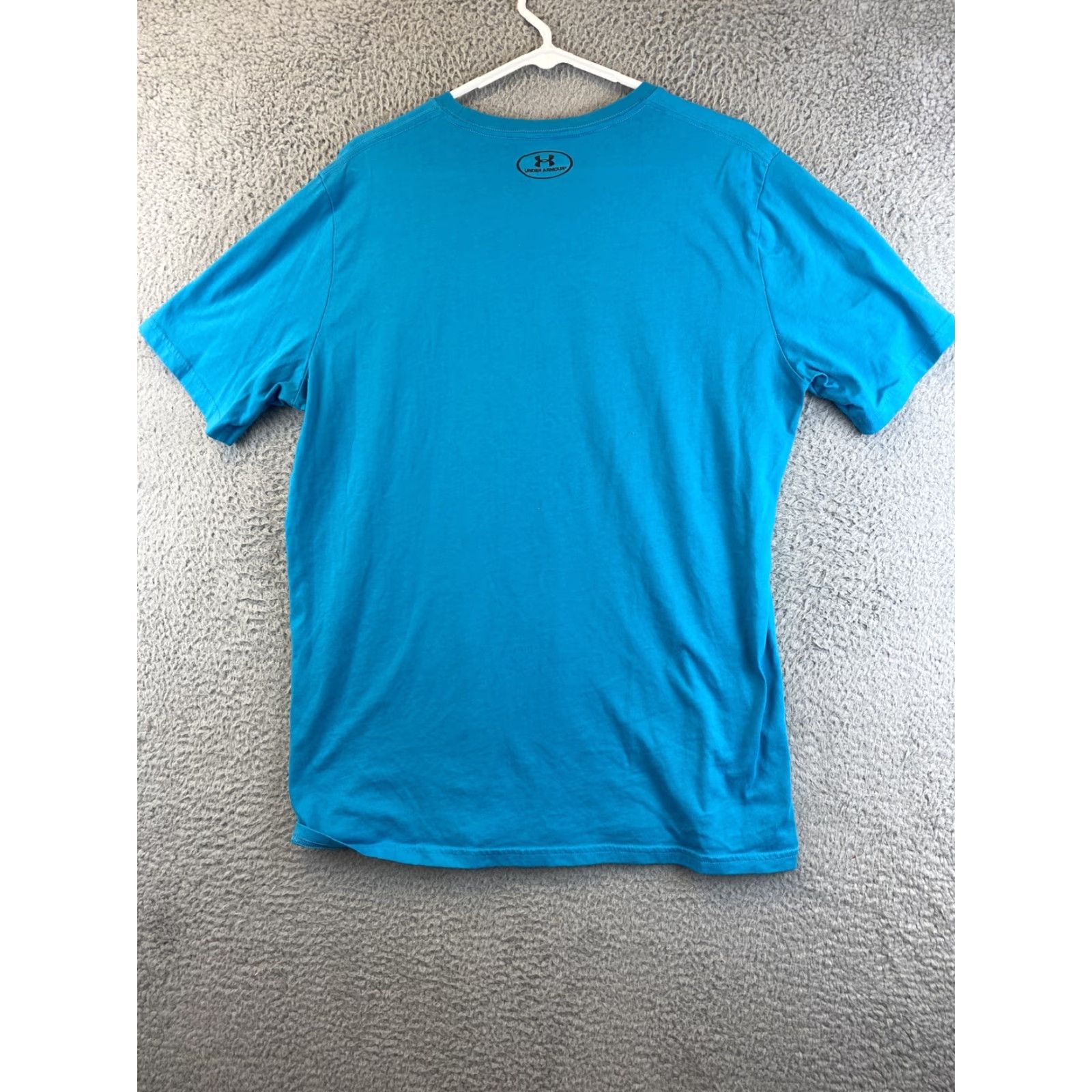 Under Armour Under Armour UA Men's Logo Cotton Green T-Shirt Blue /88-31 XL Logo Crew Neck Short Sleeve Jersey Jersey Cotton T-Shirt Blue Green Under Armour Size US XL / EU 56 / 4 - 8 Thumbnail