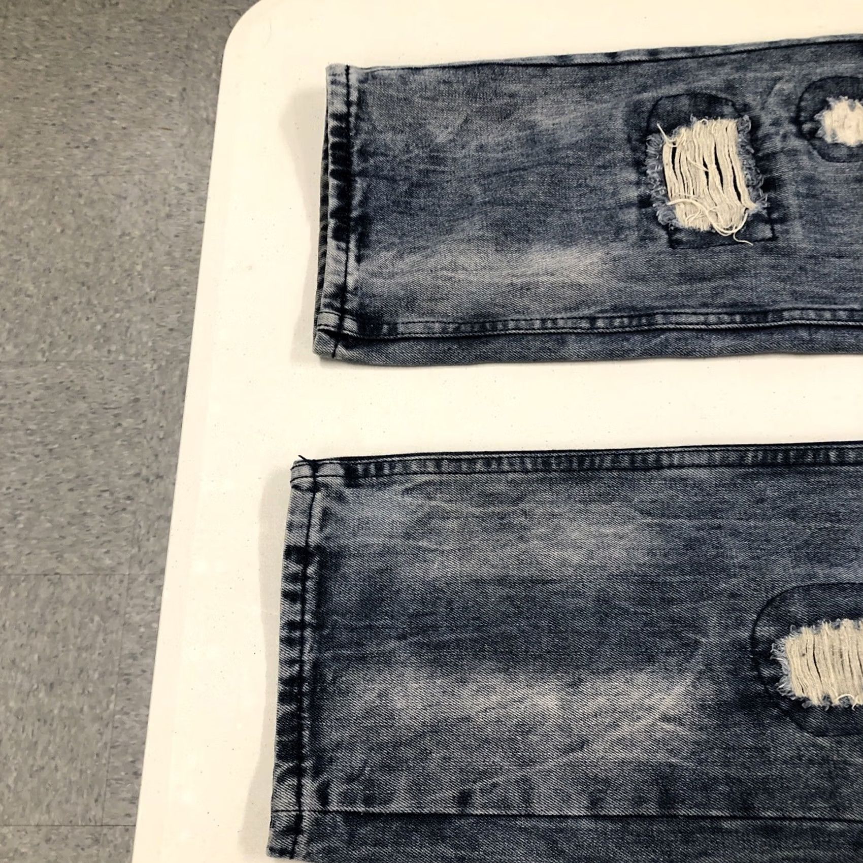 Denime Parish Nation Jeans Mens Size 36x30.5 Denim Distressed Patches Jeans Straight 5-Pocket 34 Tag Blue 100% Cotton Regular Size US 34 / EU 50 - 6 Thumbnail