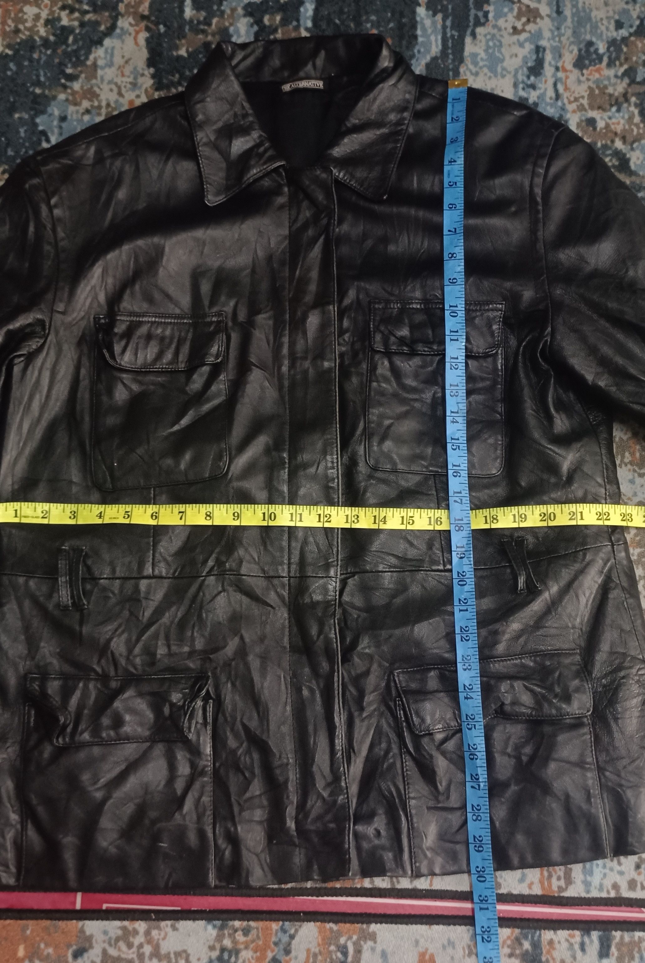 Vintage Vintage Genuine Black Leather TheAlternative Size US L / EU 52-54 / 3 - 15 Thumbnail