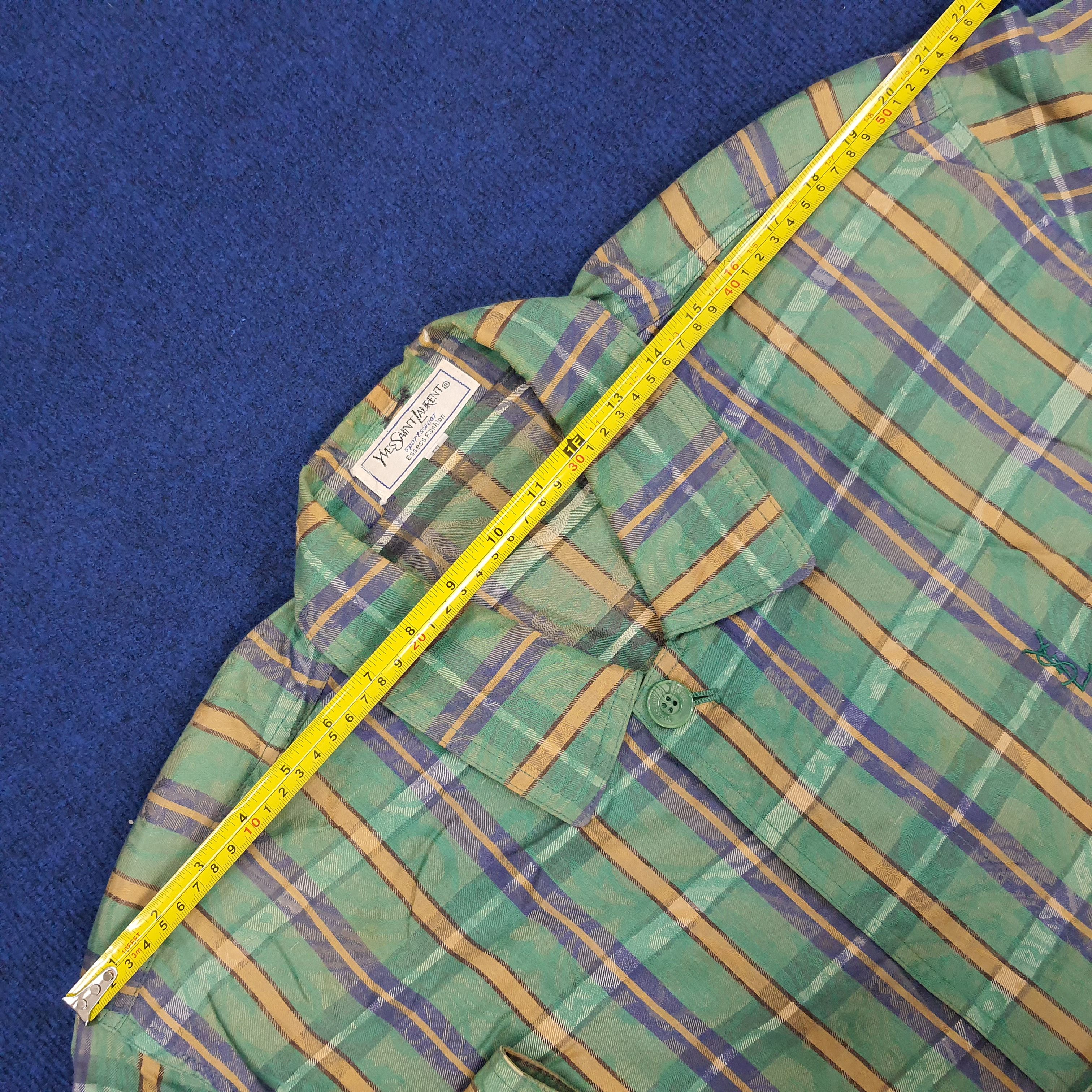 Vintage × Yves Saint Laurent Vintage Yves Saint Laurent Tartan Abstract Design Jacket Size US XL / EU 56 / 4 - 10 Thumbnail