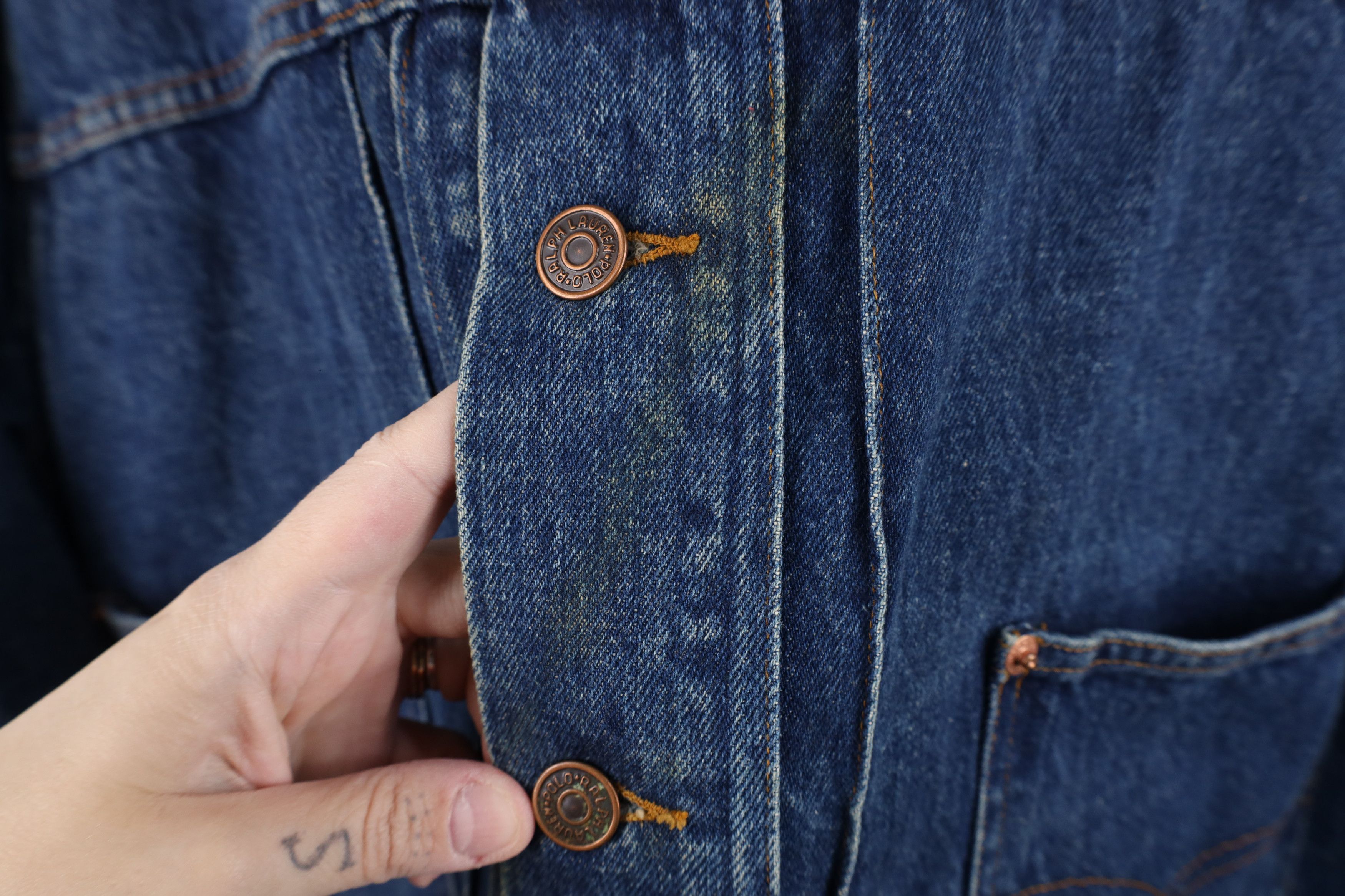 Ralph Lauren Vintage 70s 80s Ralph Lauren Denim Jean Trucker Jacket USA Size US XL / EU 56 / 4 - 4 Thumbnail