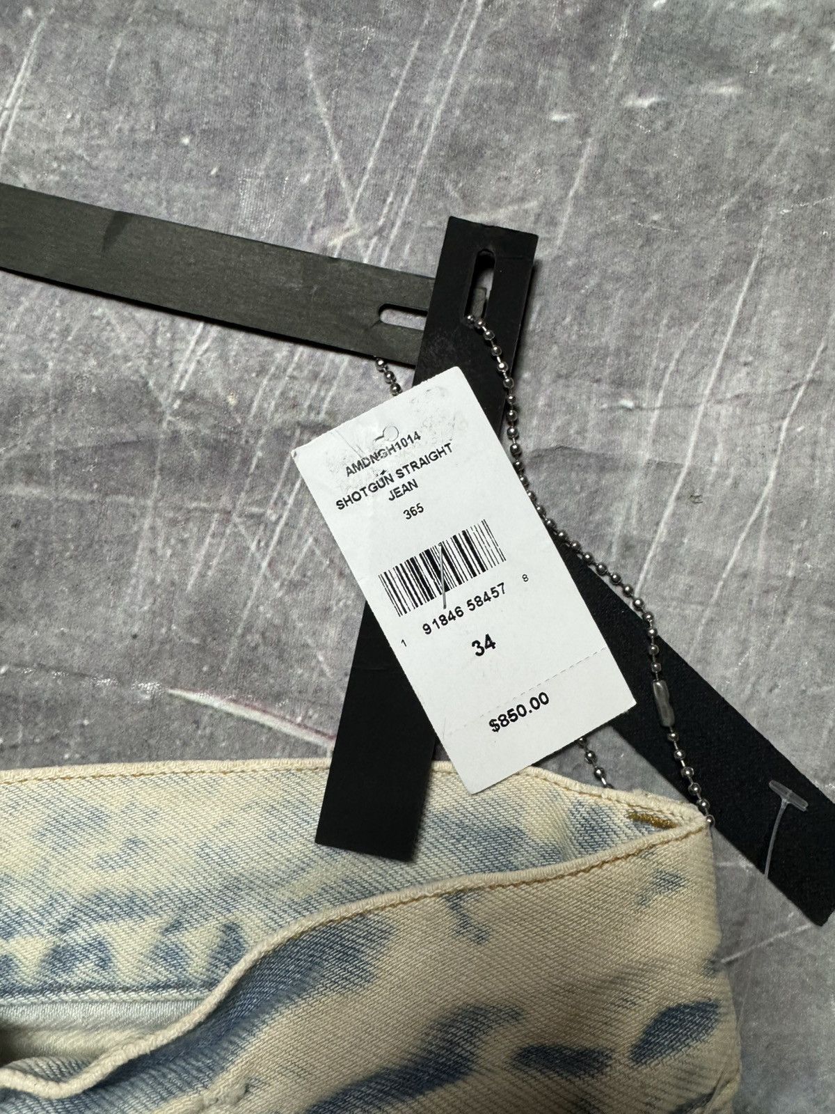 Amiri Amiri Shotgun Bleached Distressed Straight Fit Jeans Size US 34 / EU 50 - 13 Thumbnail