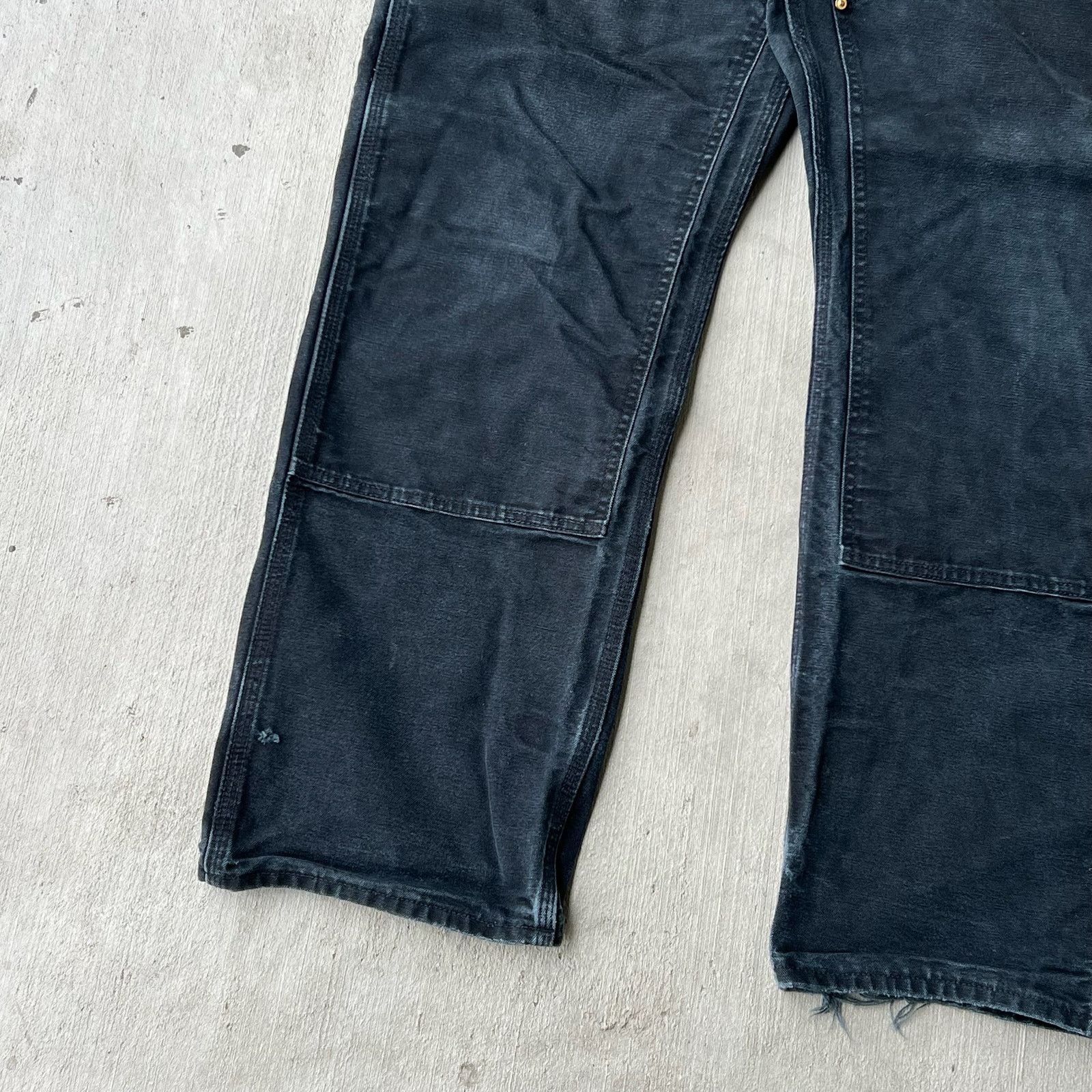 Carhartt × Vintage Carhartt faded black double knee work wear carpenter pants Size US 36 / EU 52 - 8 Thumbnail