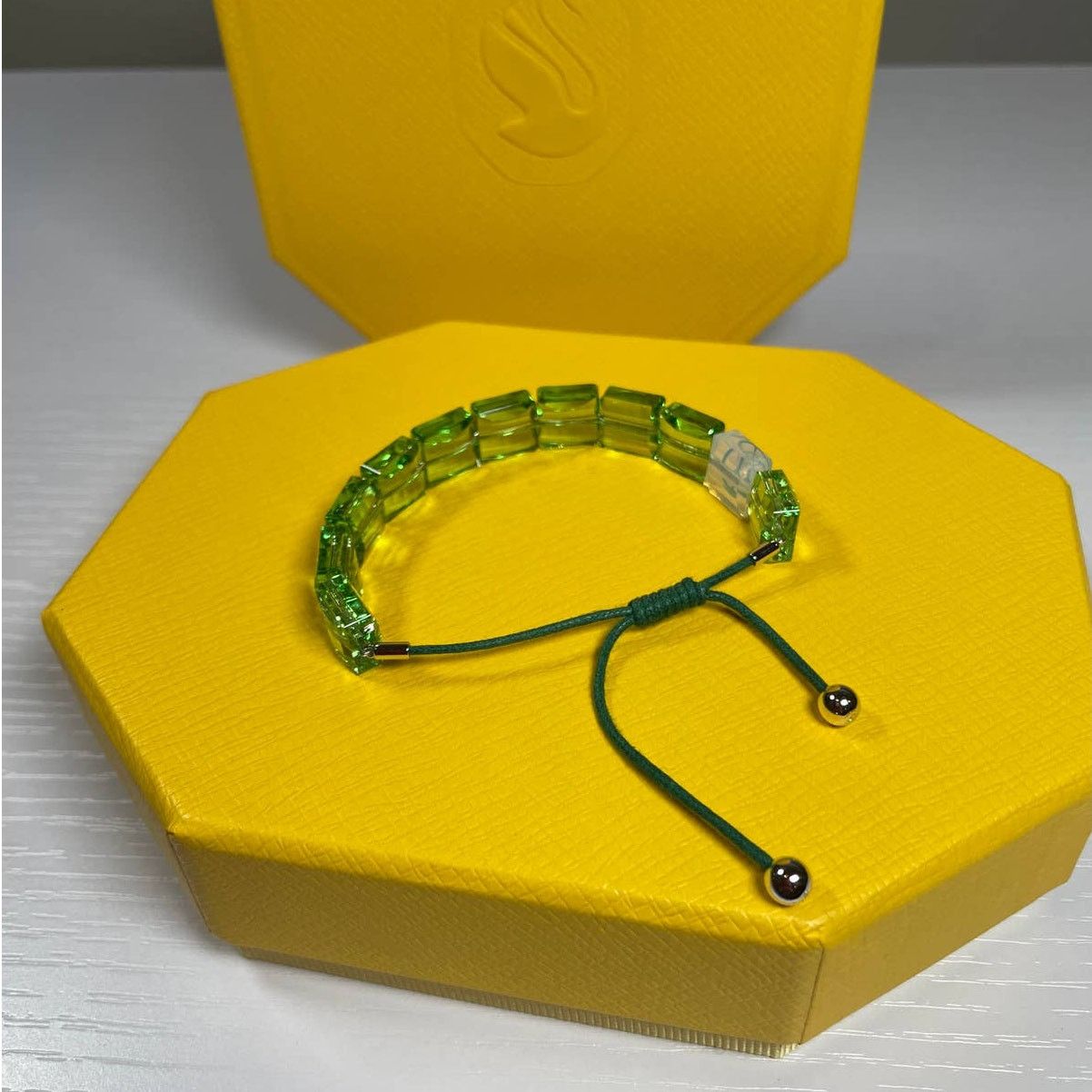 Swarovski Swarovski Crystal Letra Peace Symbol Bracelet, Peace, Green Size ONE SIZE - 6 Thumbnail