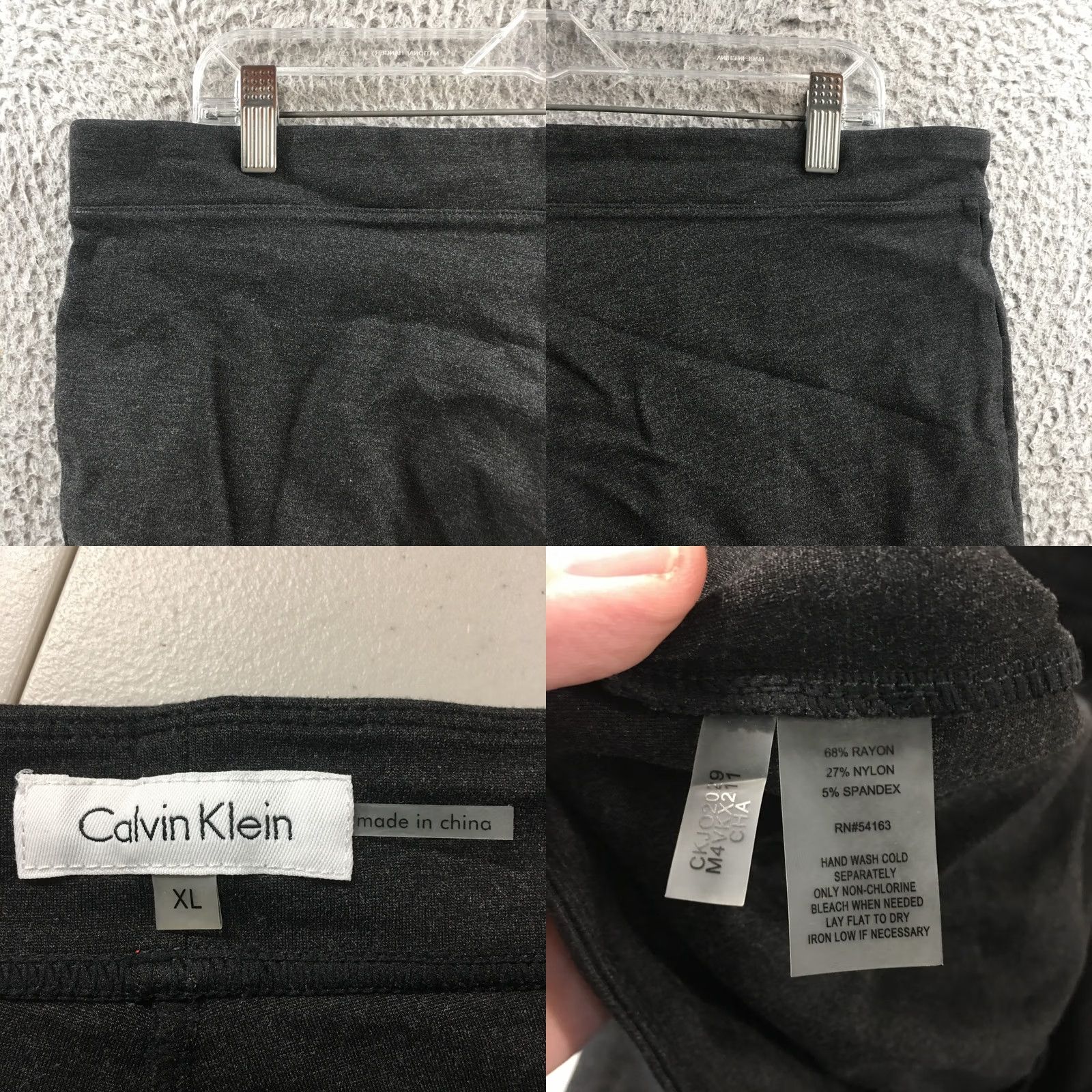 Calvin Klein Calvin Klein Cropped Pants Women XL Gray Mid Rise Pull On Casual Classic Pants Size 40" / US 18 - 9 Thumbnail