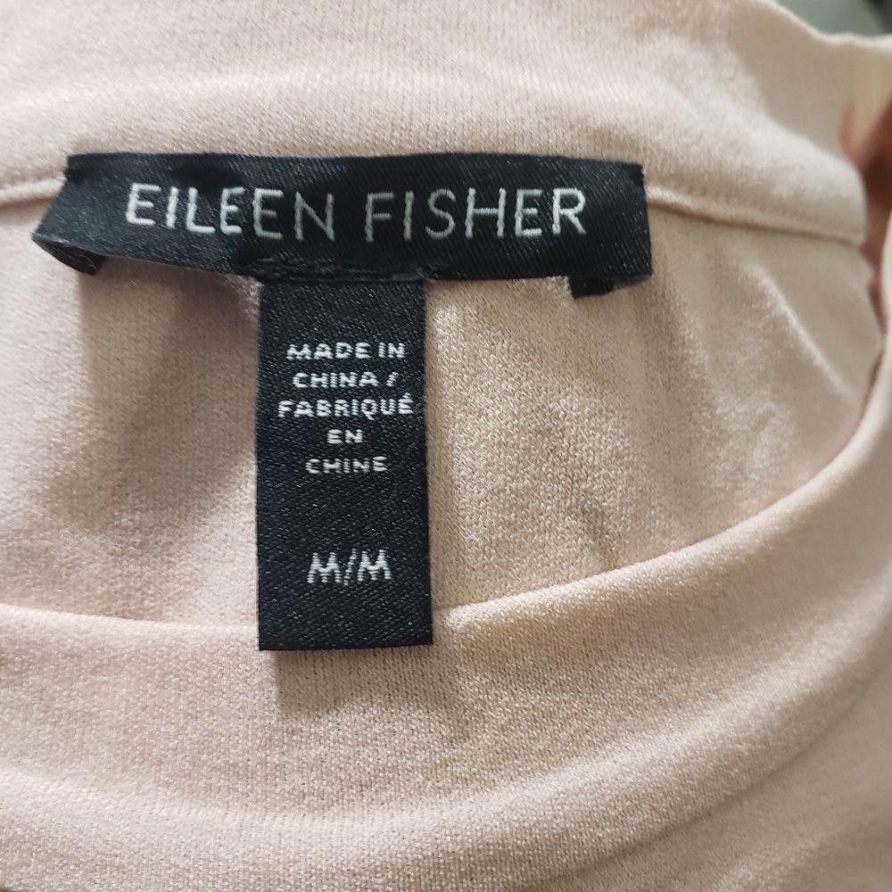 Eileen Fisher CT1117a Eileen Fisher Medium Salmon Blouse 100% Silk Size M / US 6-8 / IT 42-44 - 4 Thumbnail