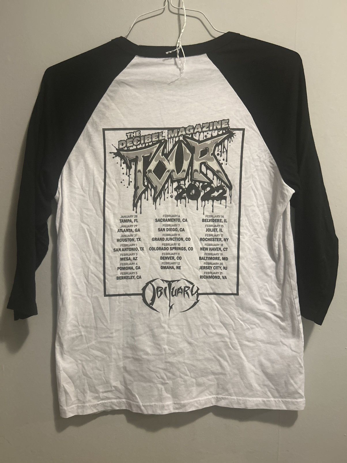 Vintage Obituary 3/4 sleeve decibel magazine Size US M / EU 48-50 / 2 - 2 Thumbnail