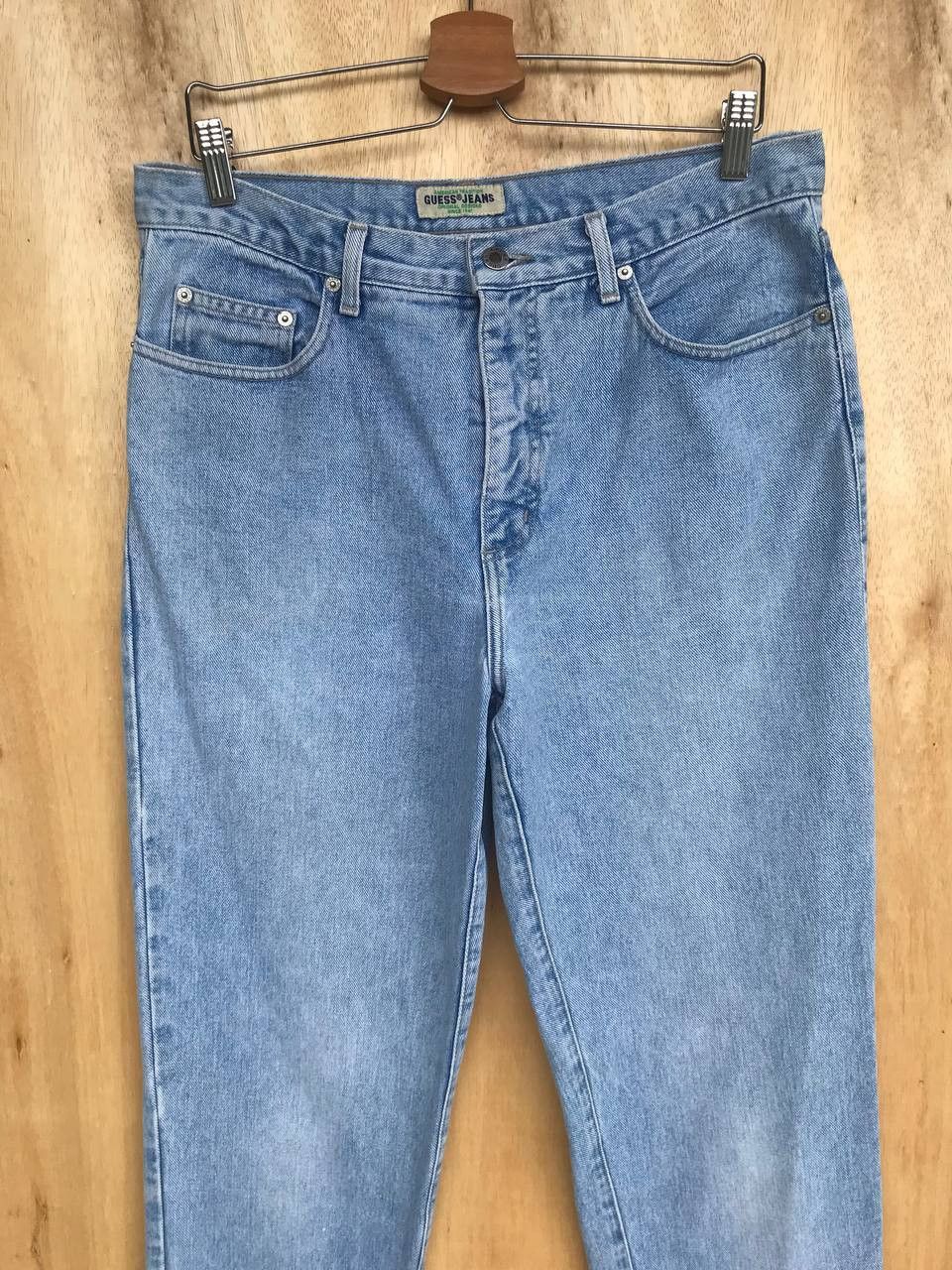 Georges Marciano × Guess × Vintage VINTAGE 90s GUESS Georges Marciano FADED LIGHTWASH DENIM Size US 33 - 2 Thumbnail