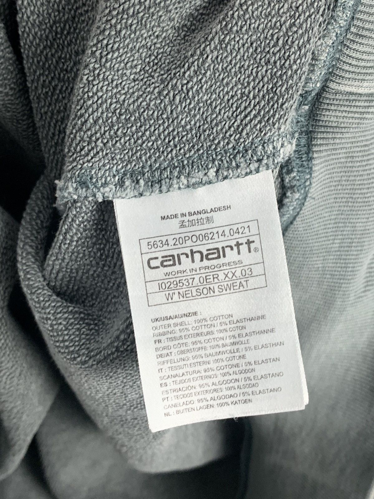 Carhartt Wip Carhartt Wip Nelson Sweatshirt Distressed Carhartt Size:S Size US S / EU 44-46 / 1 - 11 Thumbnail