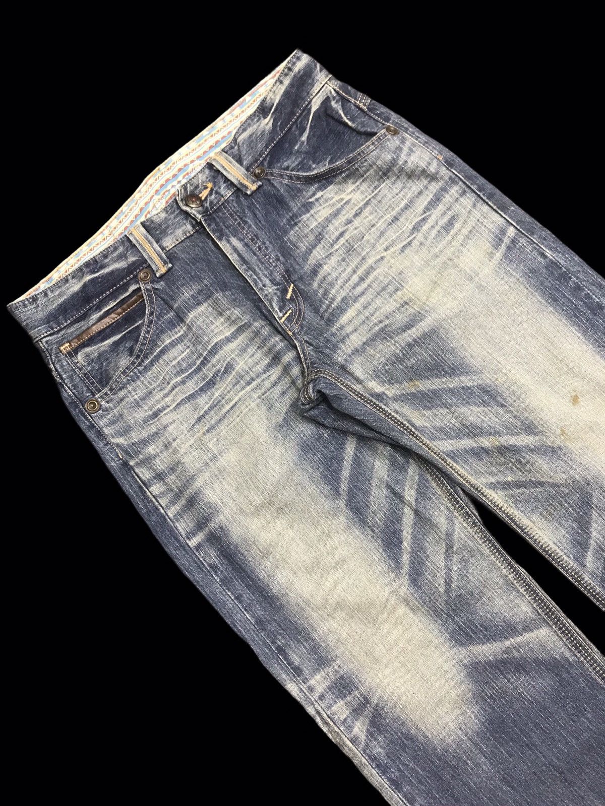 Edwin 💥BAGGY💥EDWIN 444XV Stone Wash Fades Denim F157 Size US 36 / EU 52 - 7 Thumbnail