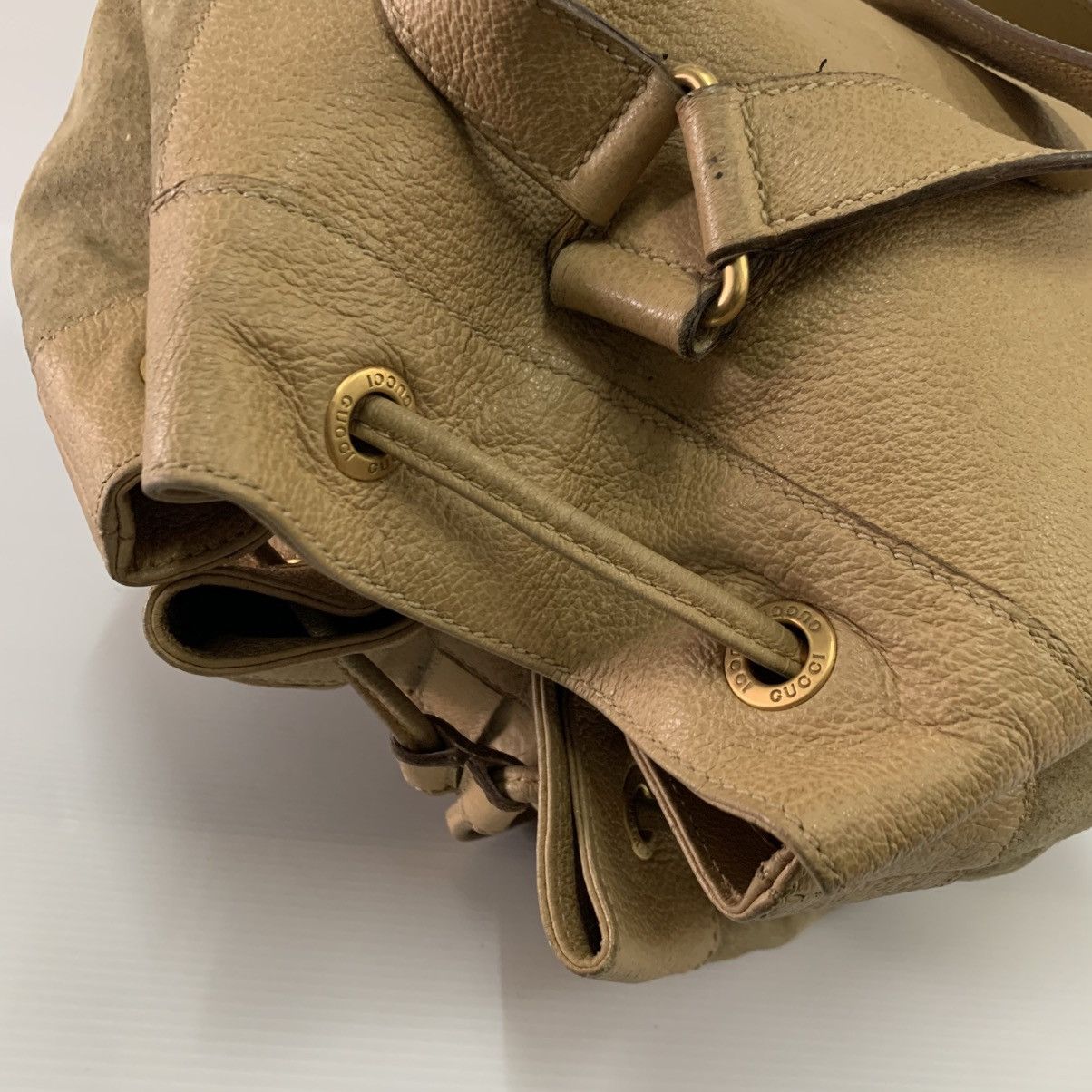Gucci Gucci Vintage Suede Leather Backpack Bag Size ONE SIZE - 13 Thumbnail