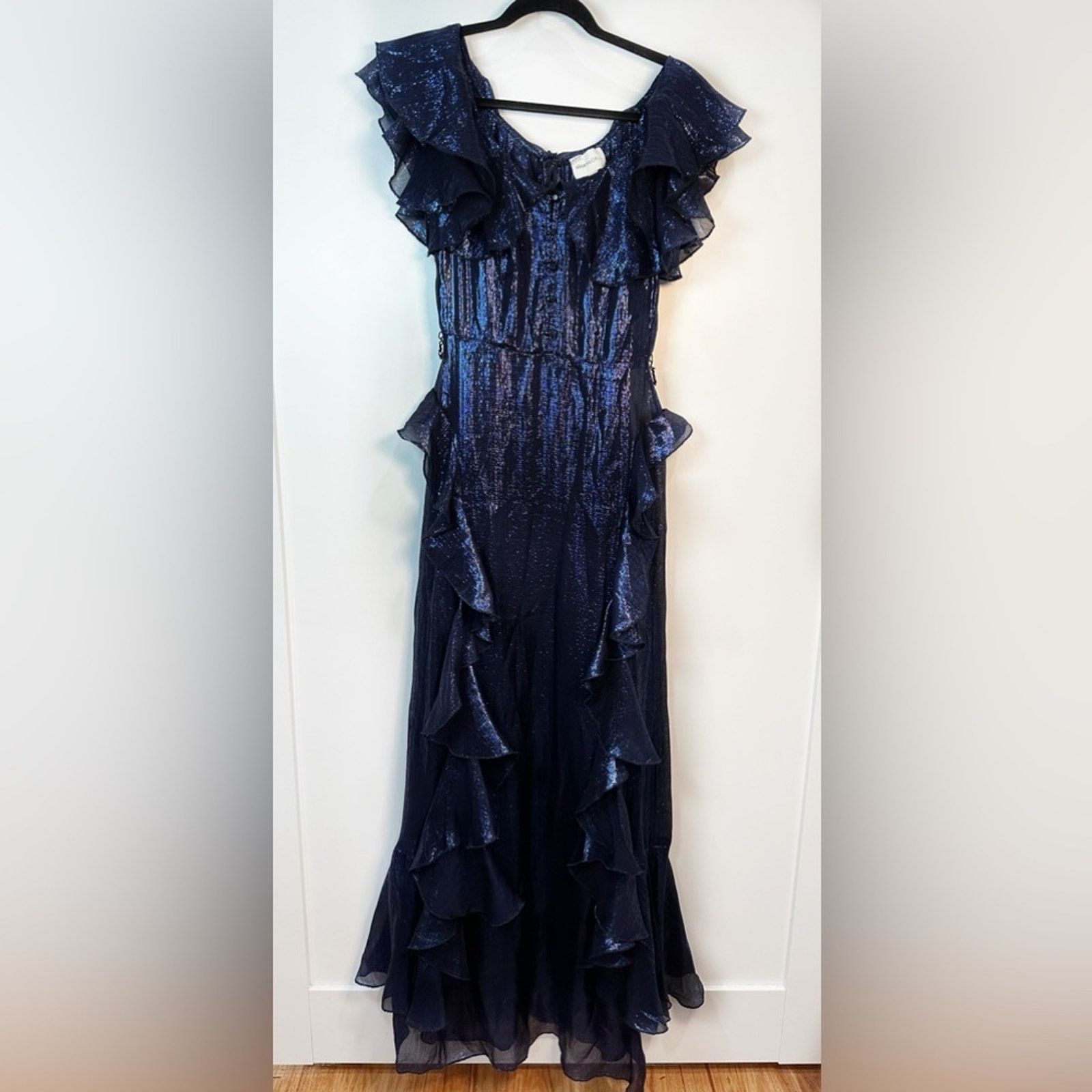 Alice McCall Alice McCall Salvatore Cascading Ruffle Metallic Gown Size XS / US 0-2 / IT 36-38 - 1 Thumbnail