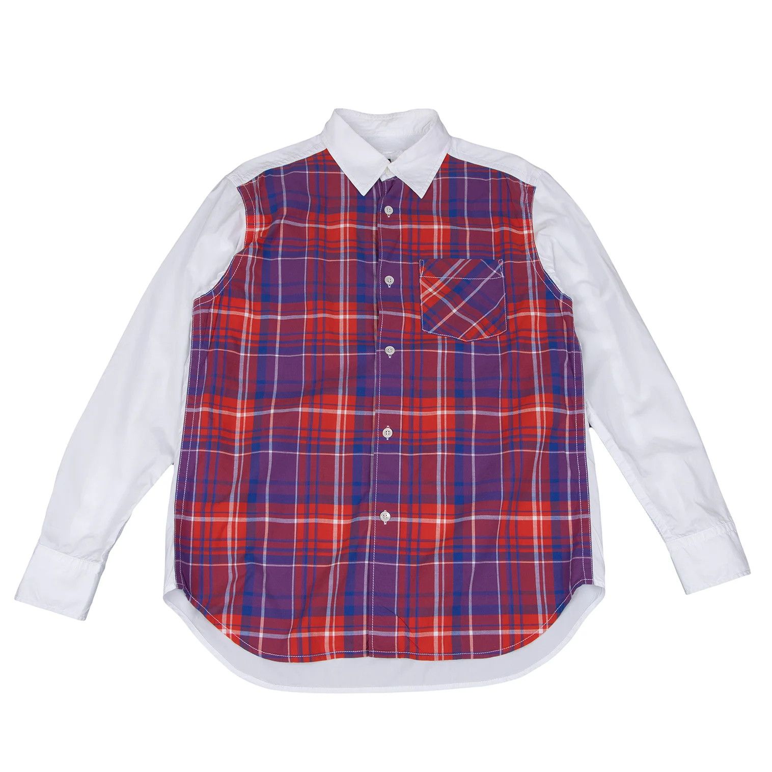 Ganryu Check Mesh Long Sleeve Shirt in Red and White, L Size US L / EU 52-54 / 3 - 1 Thumbnail