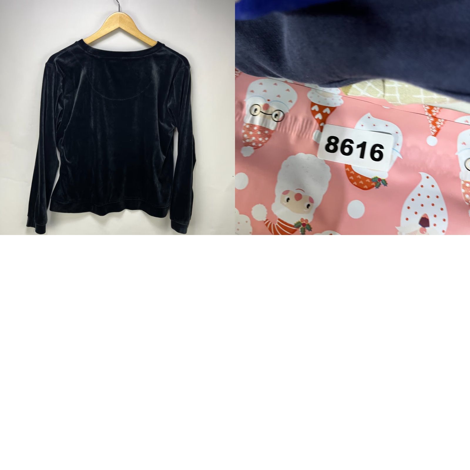 Juicy Couture VINTAGE Juicy Couture Shirt Women's L Long Sleeve Velour Black 90s/00s Womens Velour Shirt L Size L / US 10 / IT 46 - 8 Thumbnail