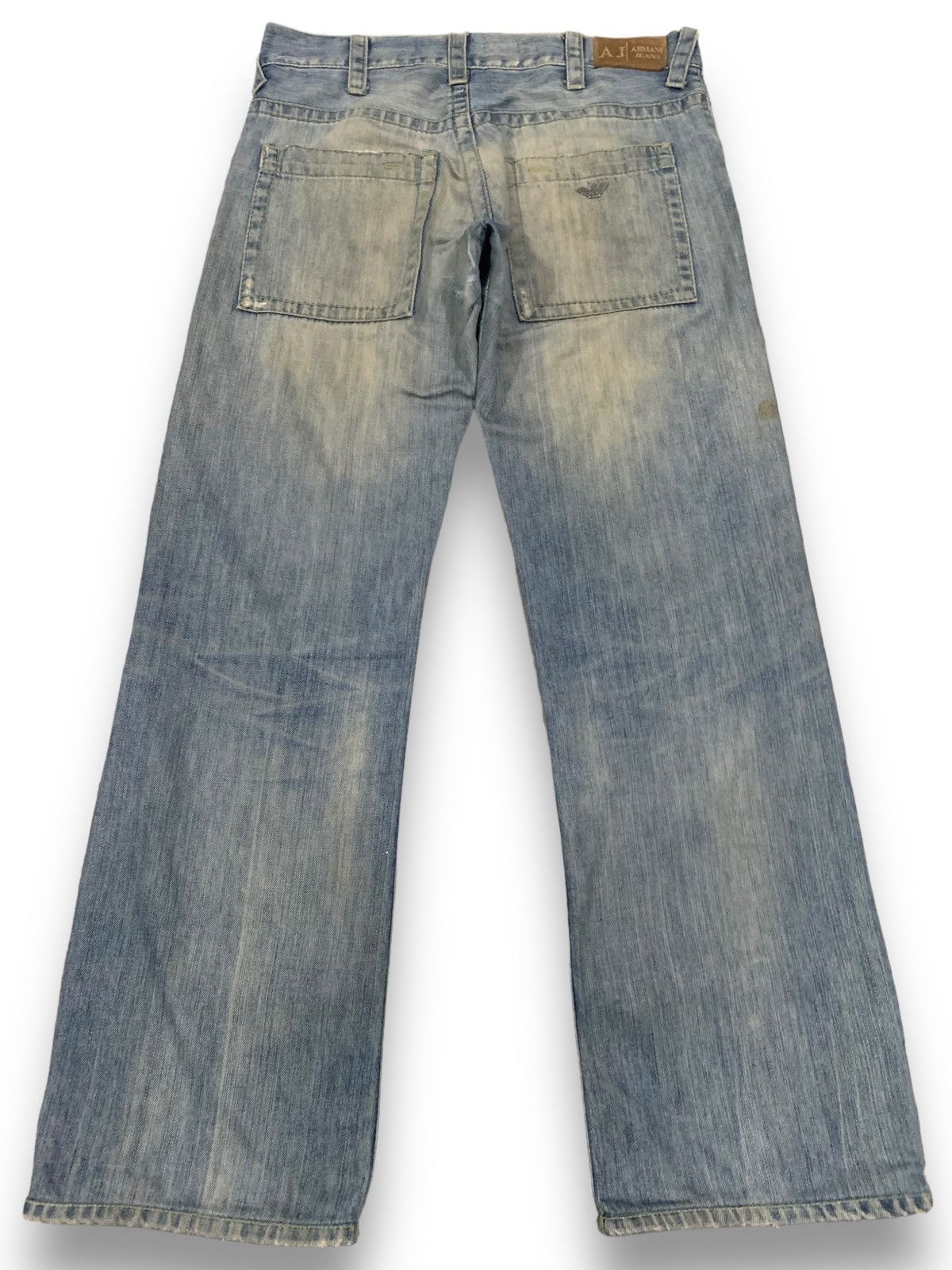 Giorgio Armani Vintage Giorgio Armani J09 Mud Washed Baggy Jeans Size US 33 - 2 Thumbnail