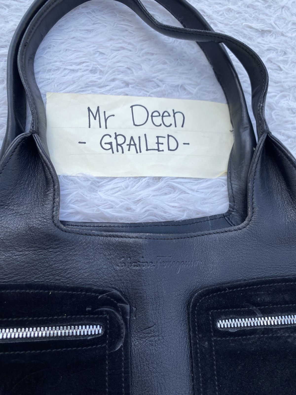 Salvatore Ferragamo Rare Salvatore Ferragamo Gancini Motif Out Pocket Hand Bag Size ONE SIZE - 7 Thumbnail