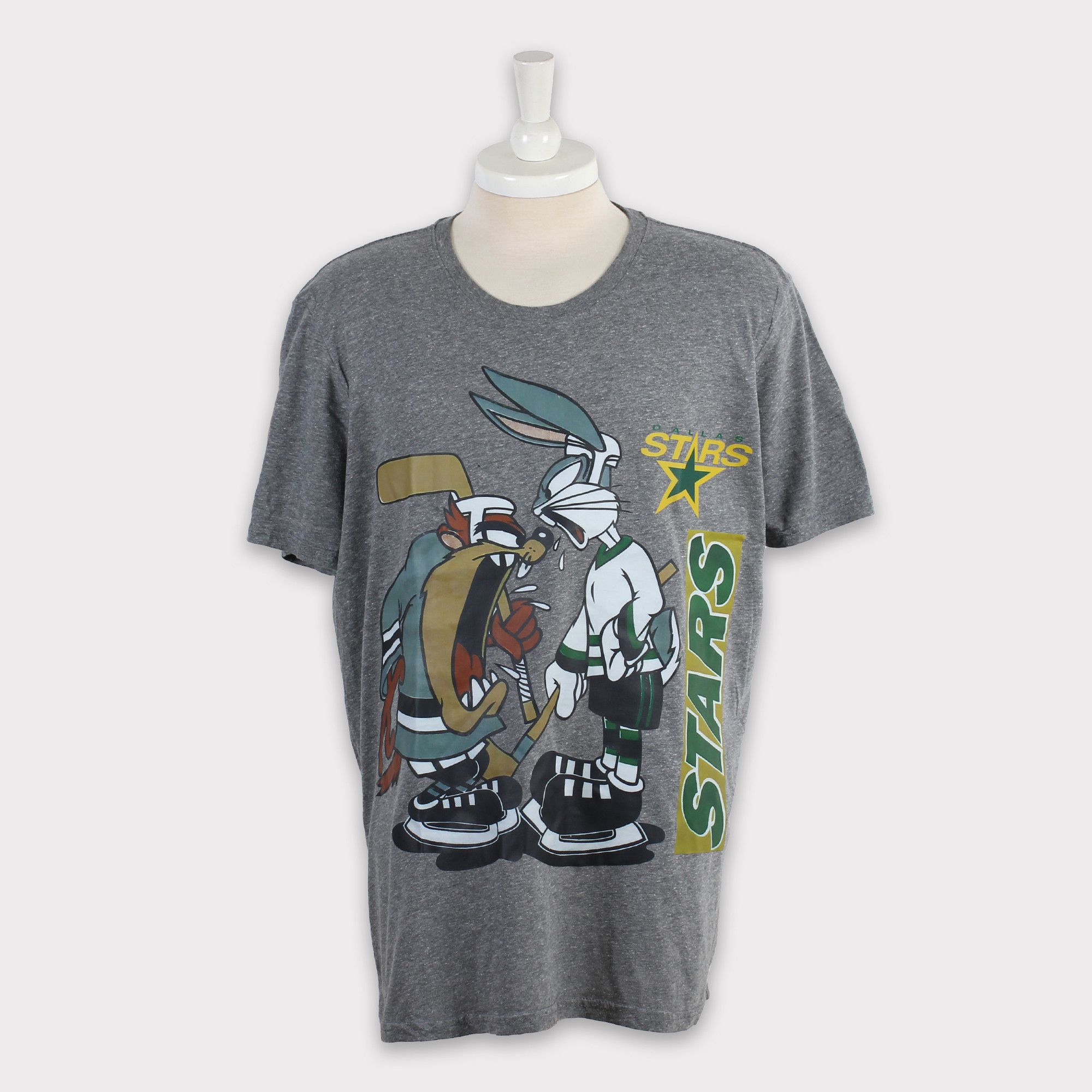 image of American Apparel x Nhl Vintage 00S Dallas Stars Tshirt/sweatshirt/shirt/hoodie/tee in Grey (Size XL